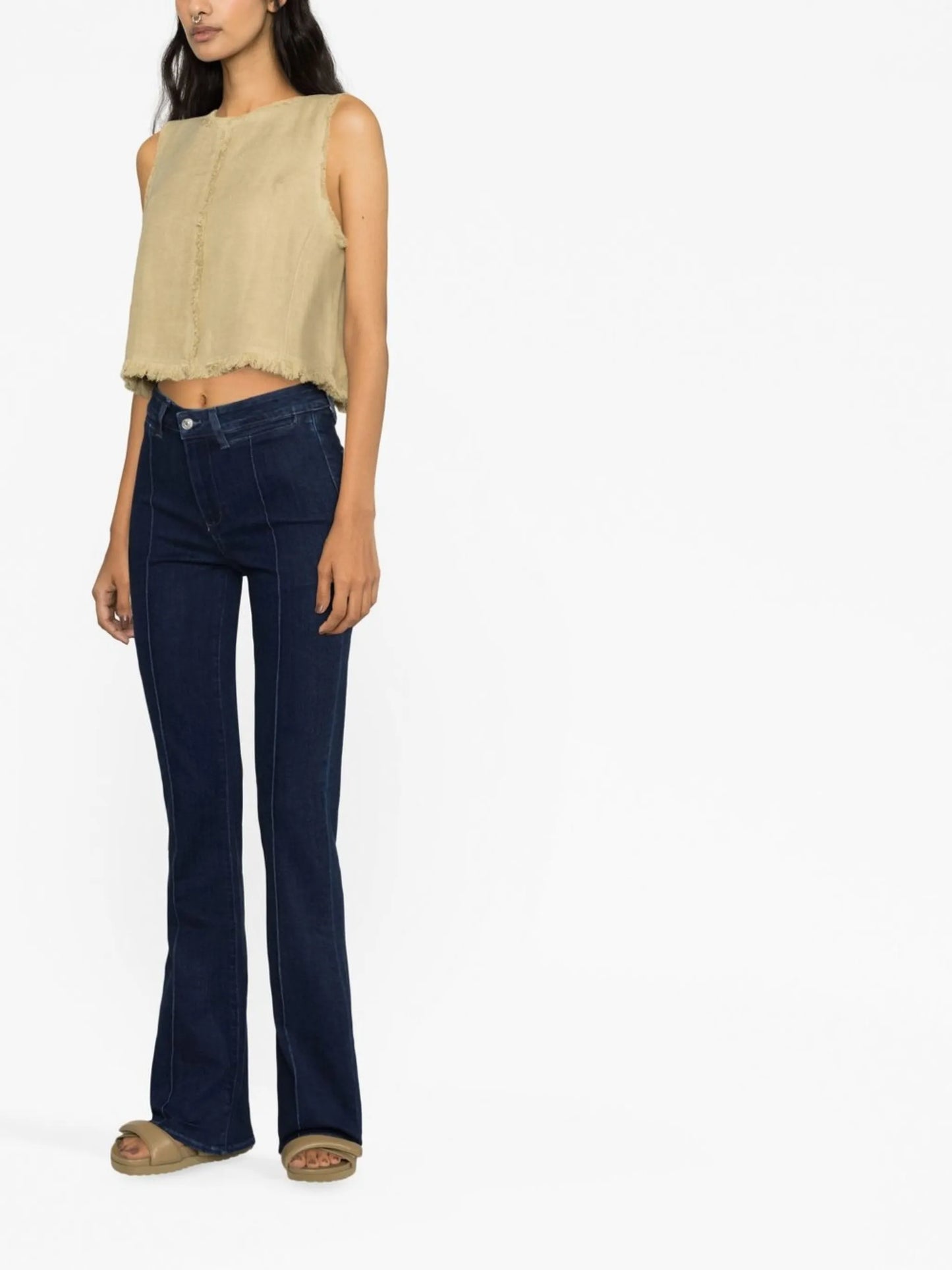 high-rise flared jeans