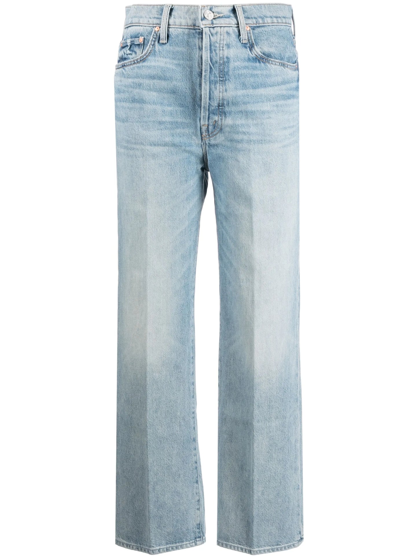 logo-patch cropped jeans