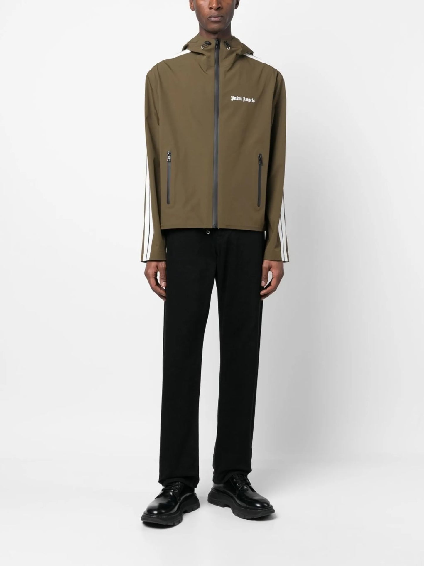 logo-print hooded jacket