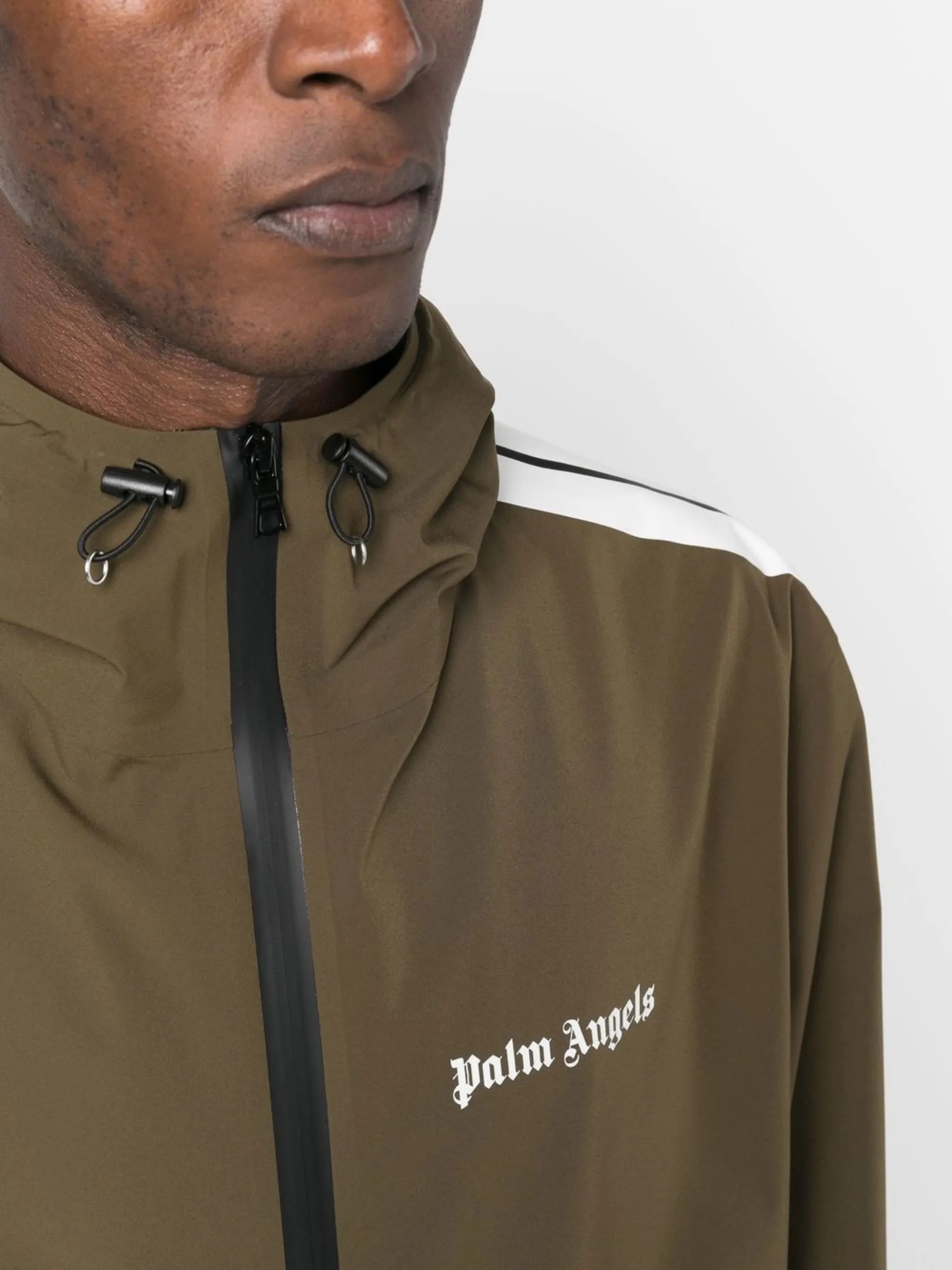 logo-print hooded jacket