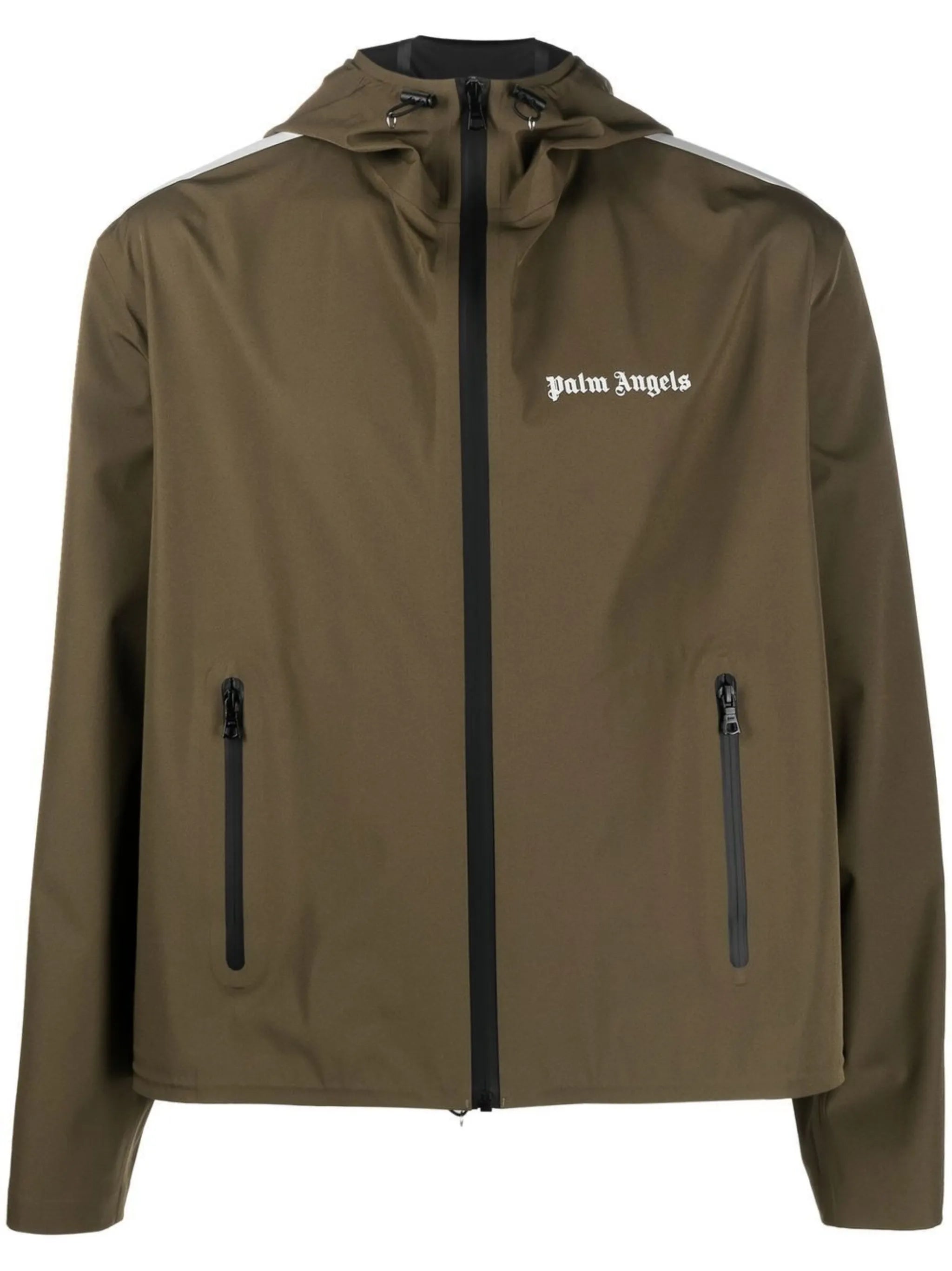 logo-print hooded jacket