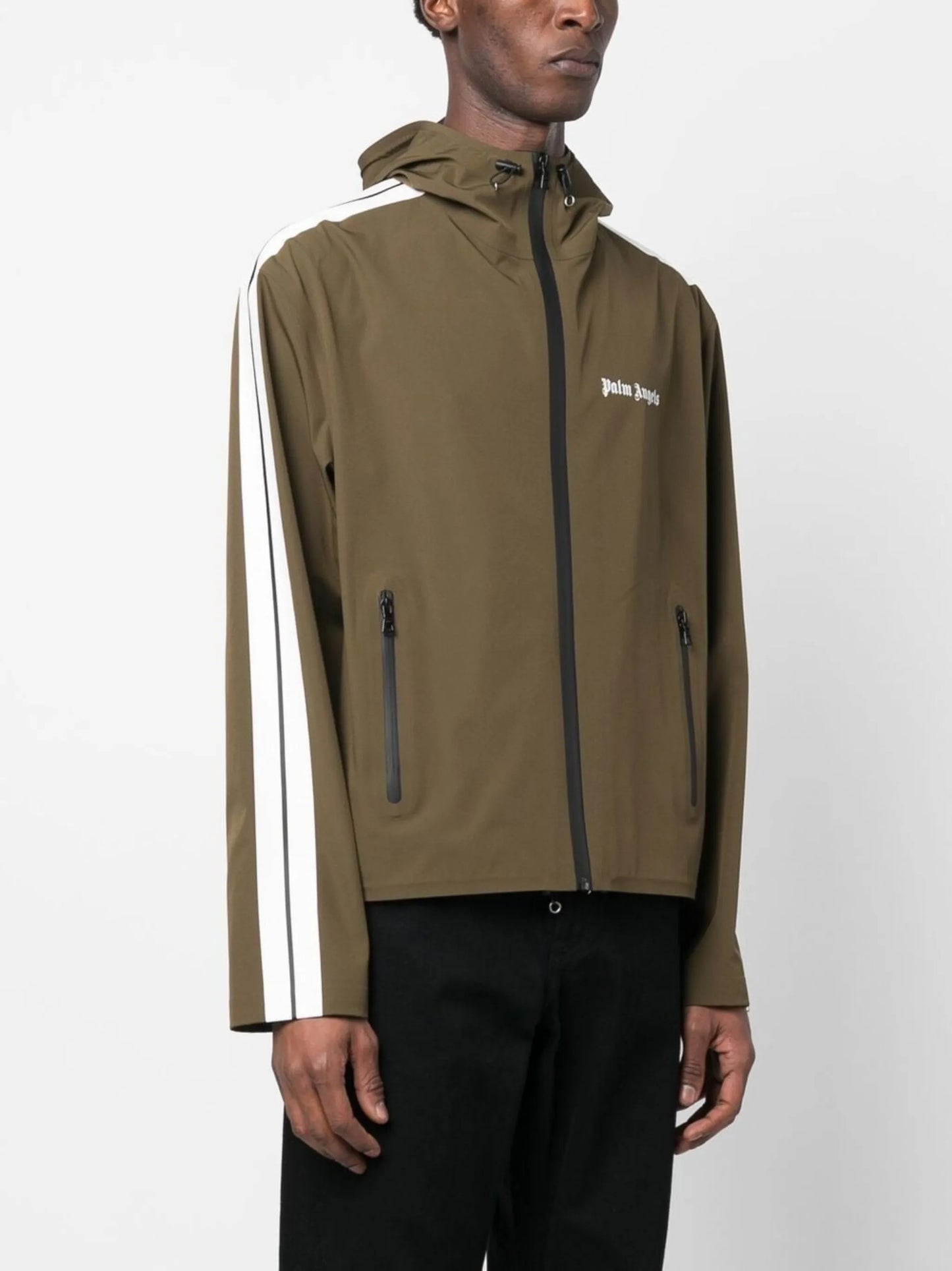 logo-print hooded jacket