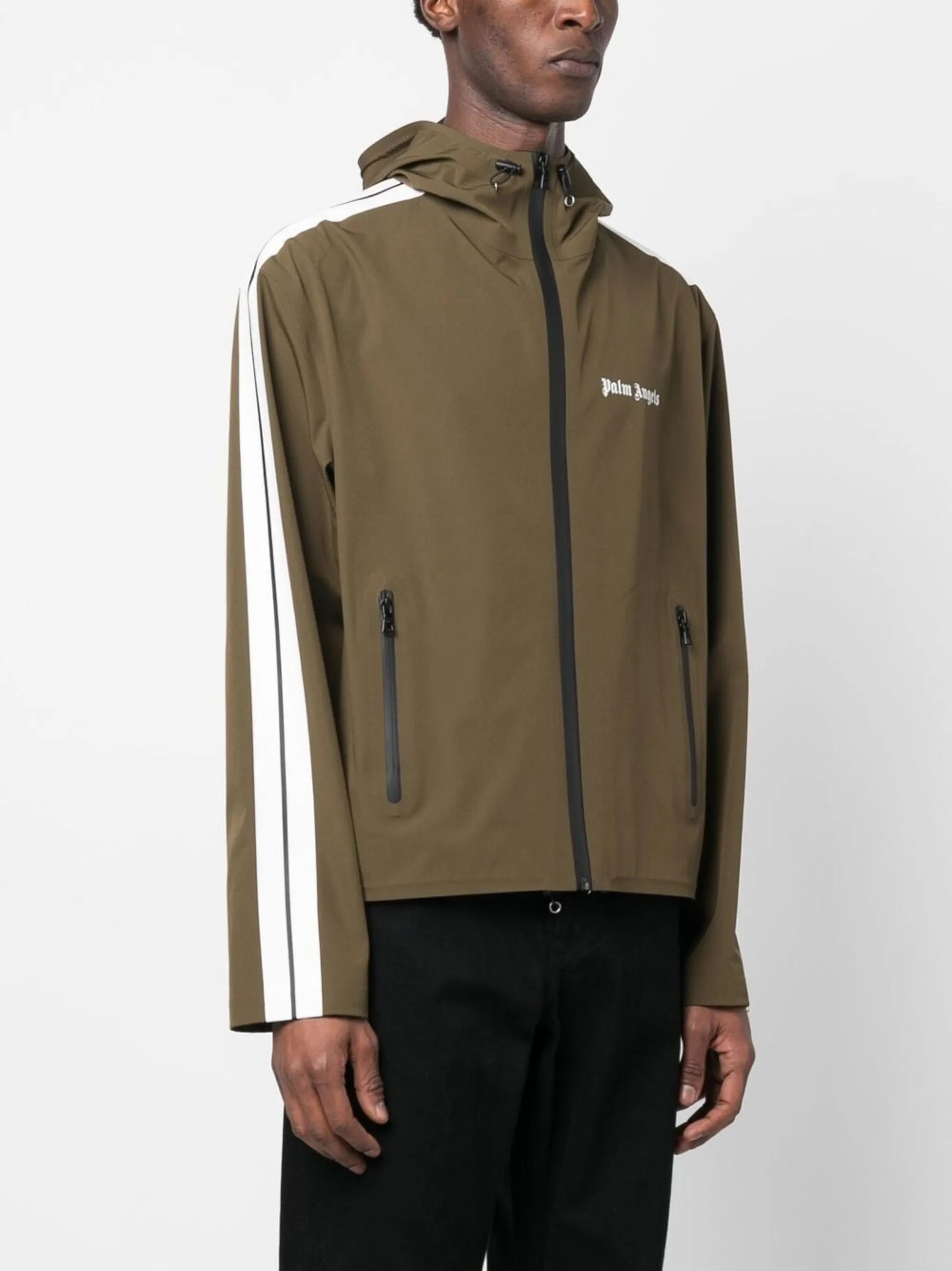 logo-print hooded jacket