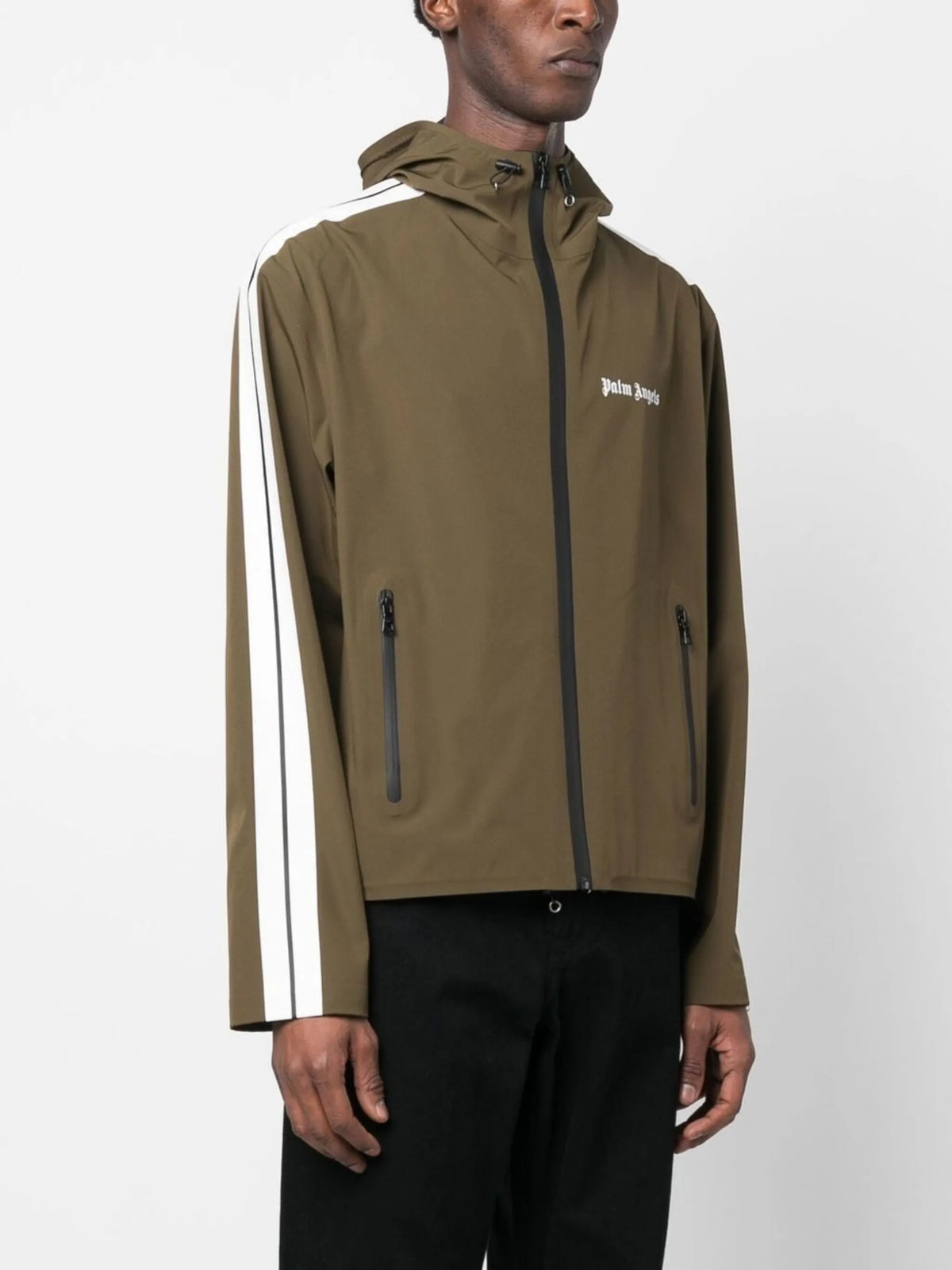 logo-print hooded jacket