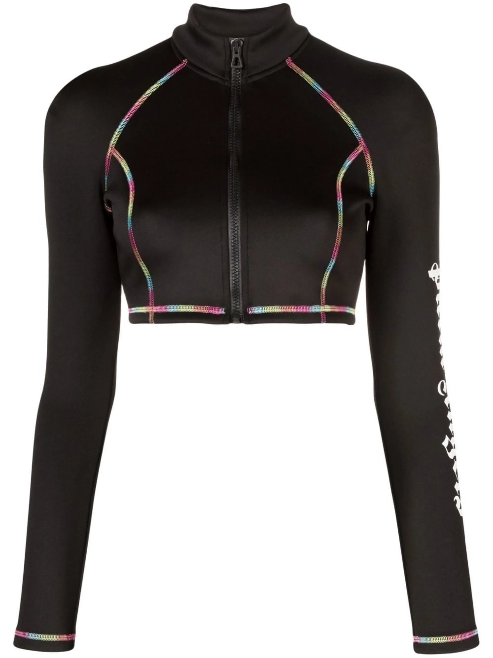 cropped zipped-up top