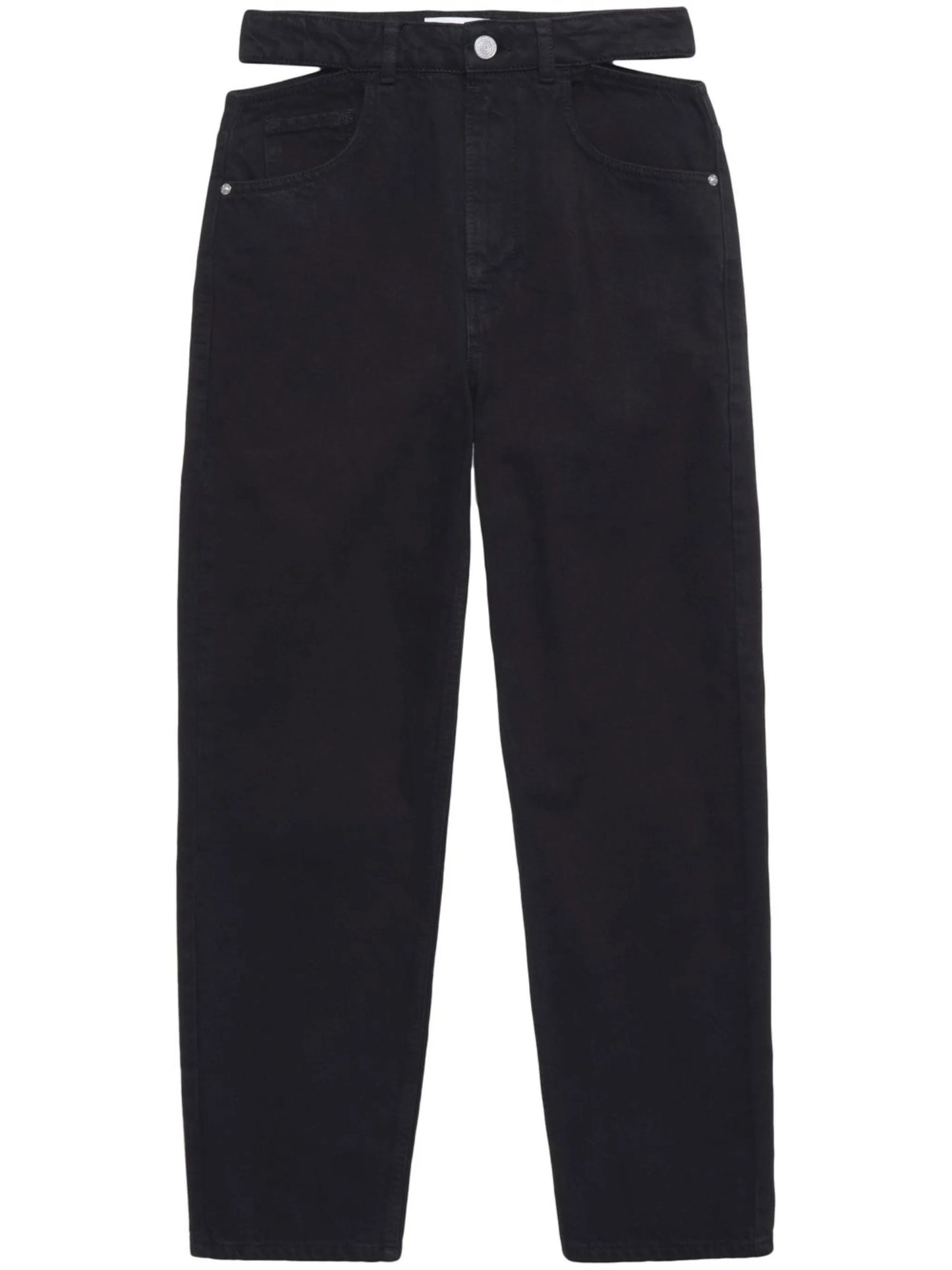 cut-out straight-leg jeans