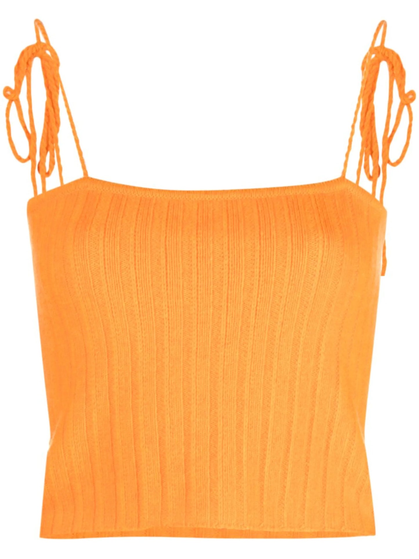 Barbro ribbed-knit cropped top
