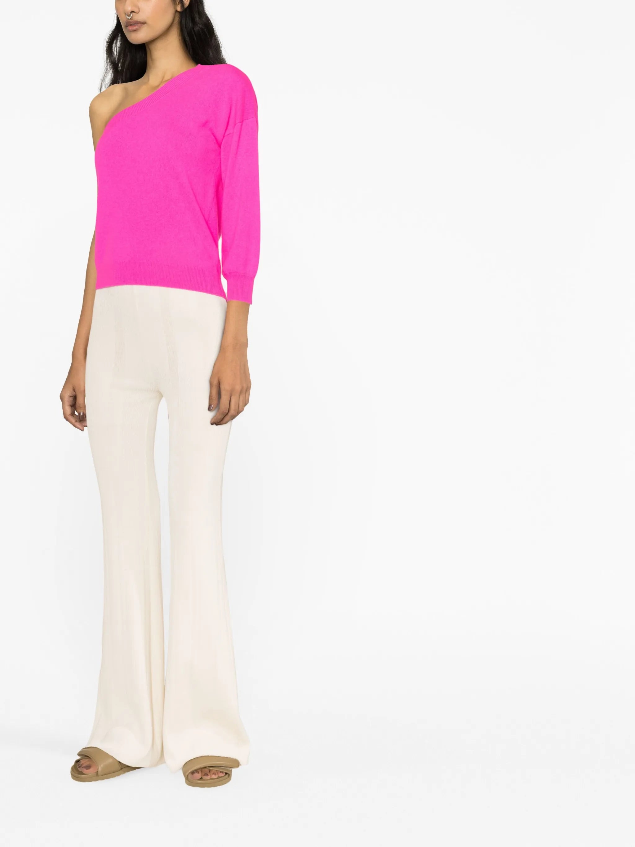 Agnes one-shoulder cashmere jumper