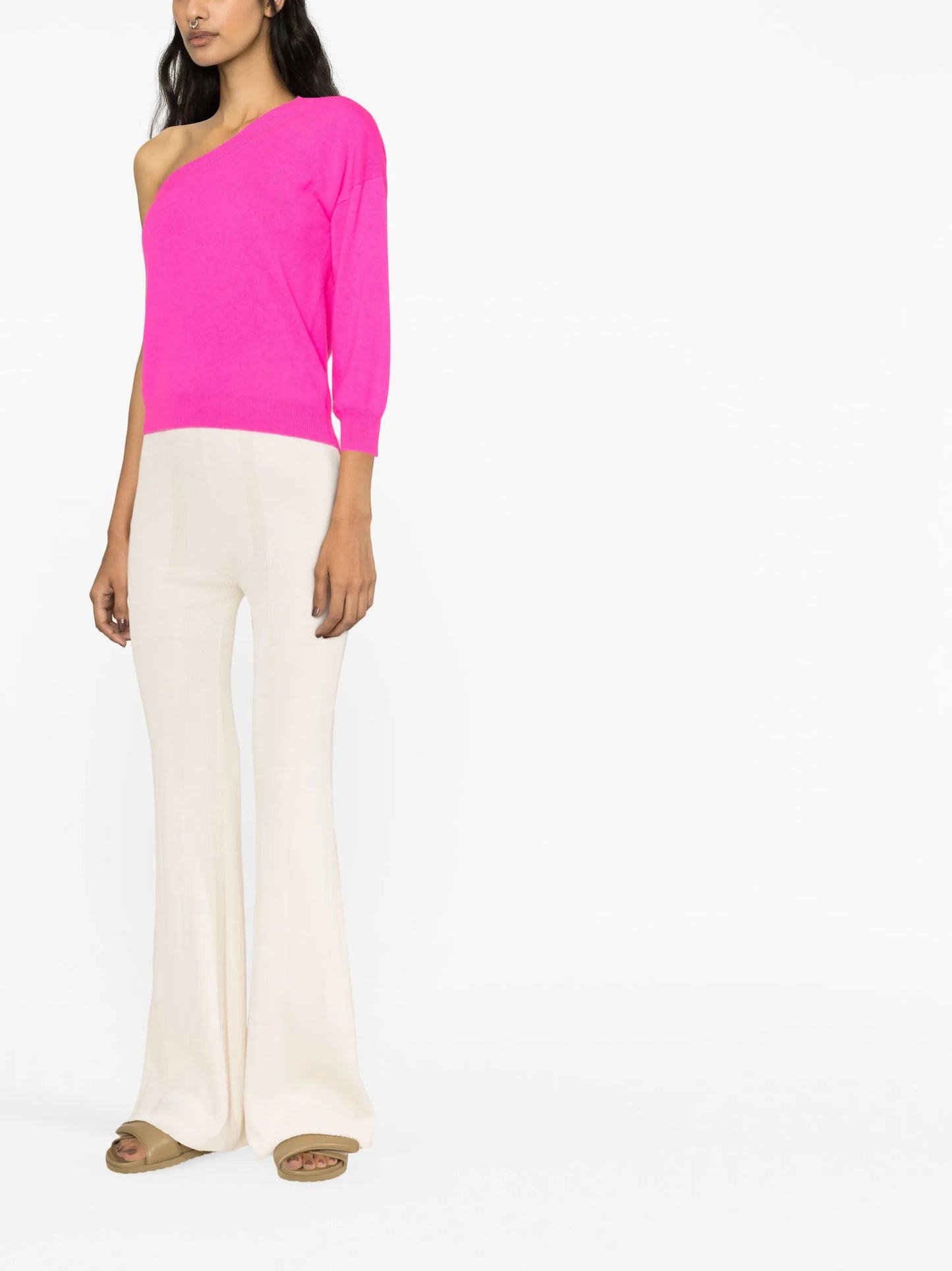 Agnes one-shoulder cashmere jumper