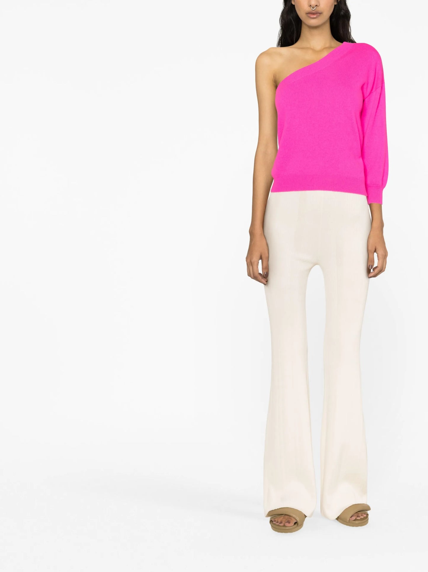 Agnes one-shoulder cashmere jumper