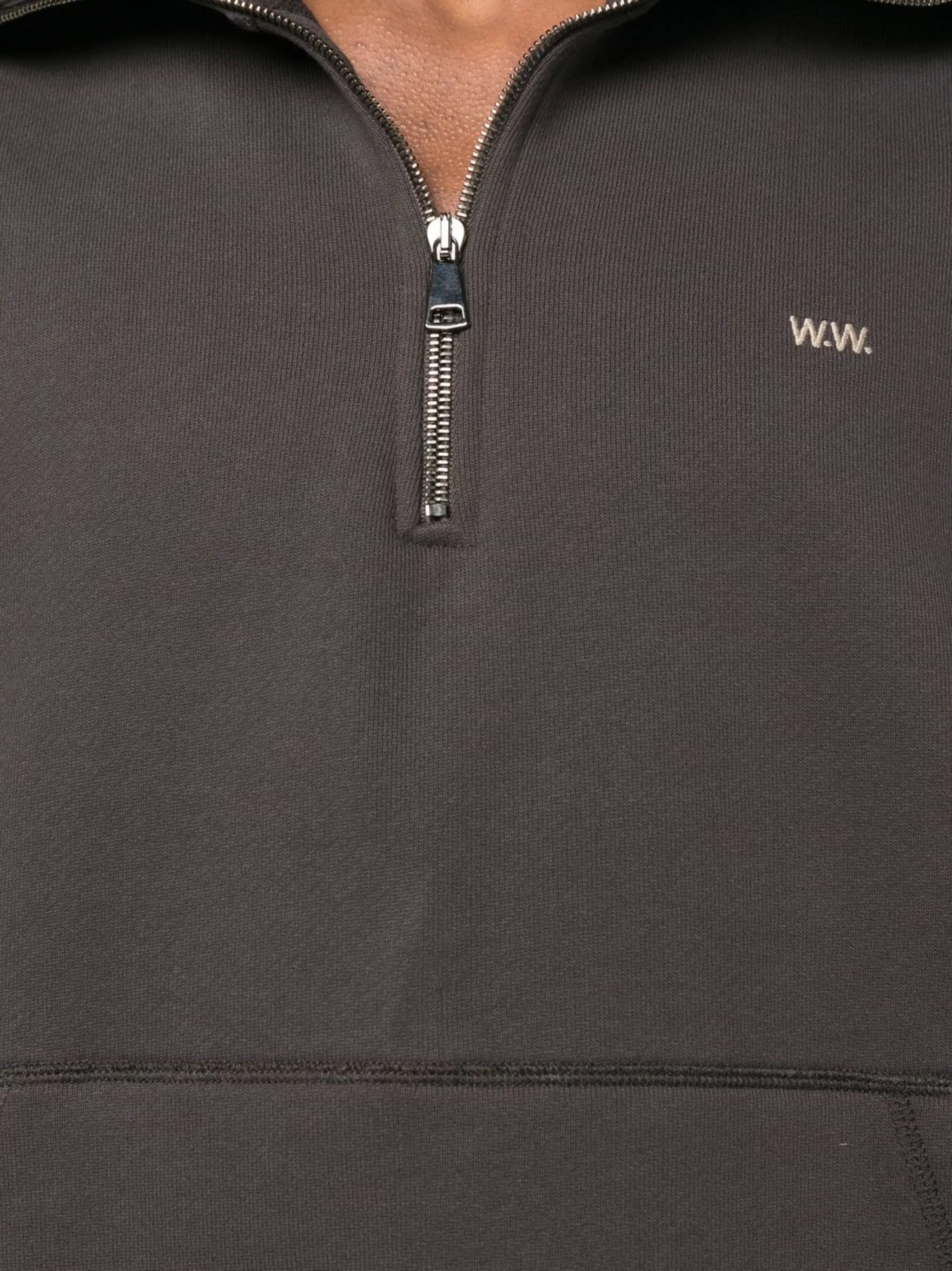 long-sleeve cotton sweatshirt