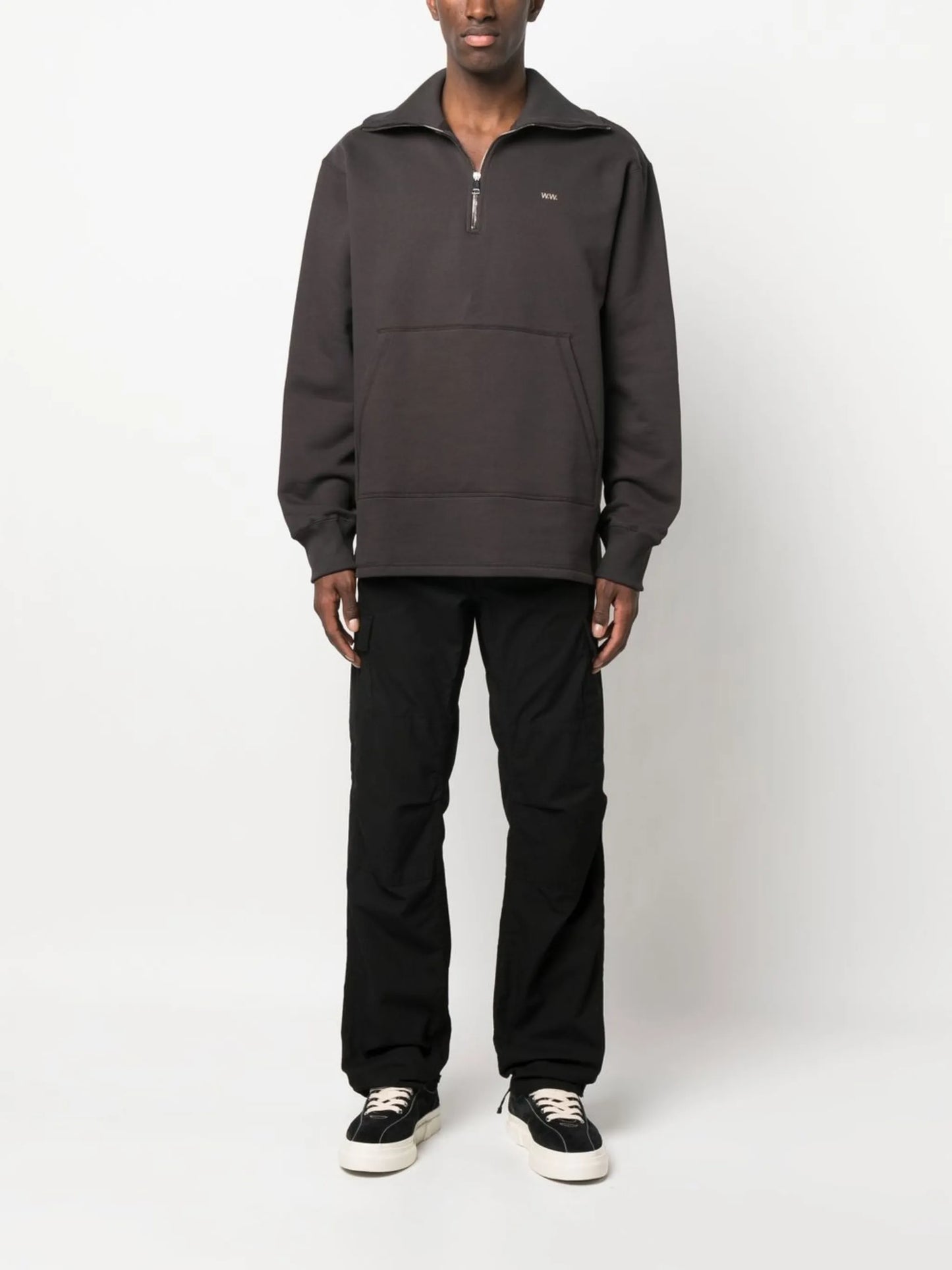 long-sleeve cotton sweatshirt