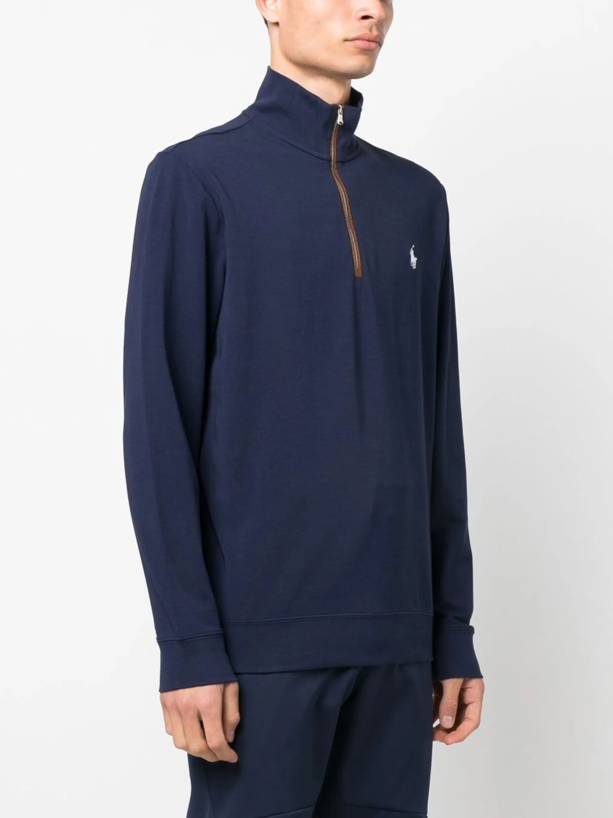 embroidered-logo long-sleeve sweatshirt