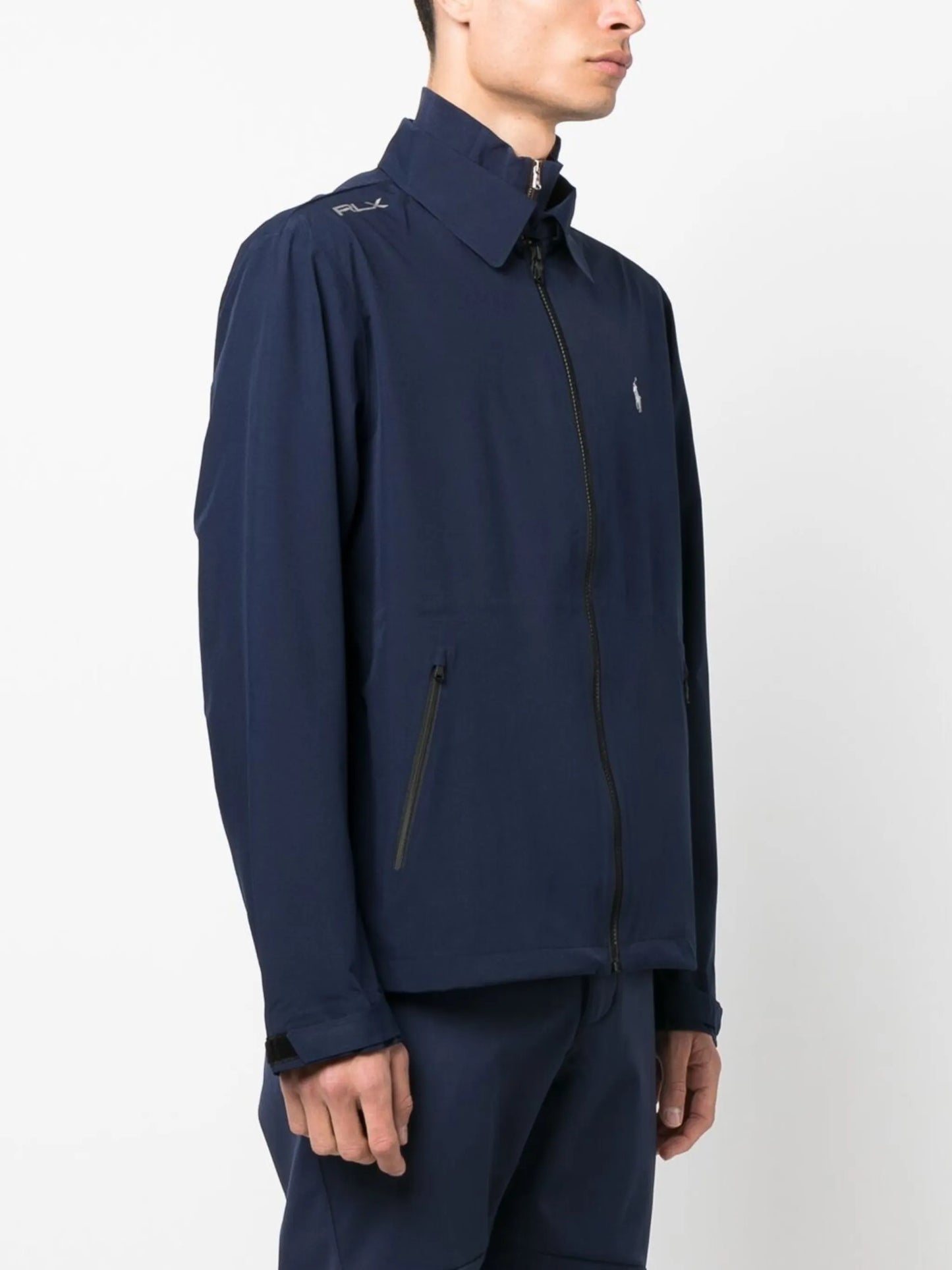 zip-up windbreaker jacket