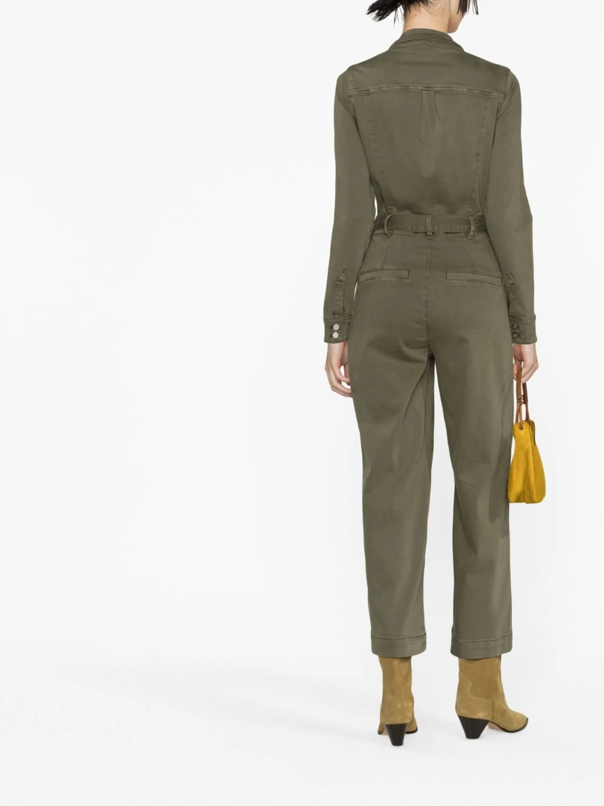 long-sleeve cropped jumpsuit
