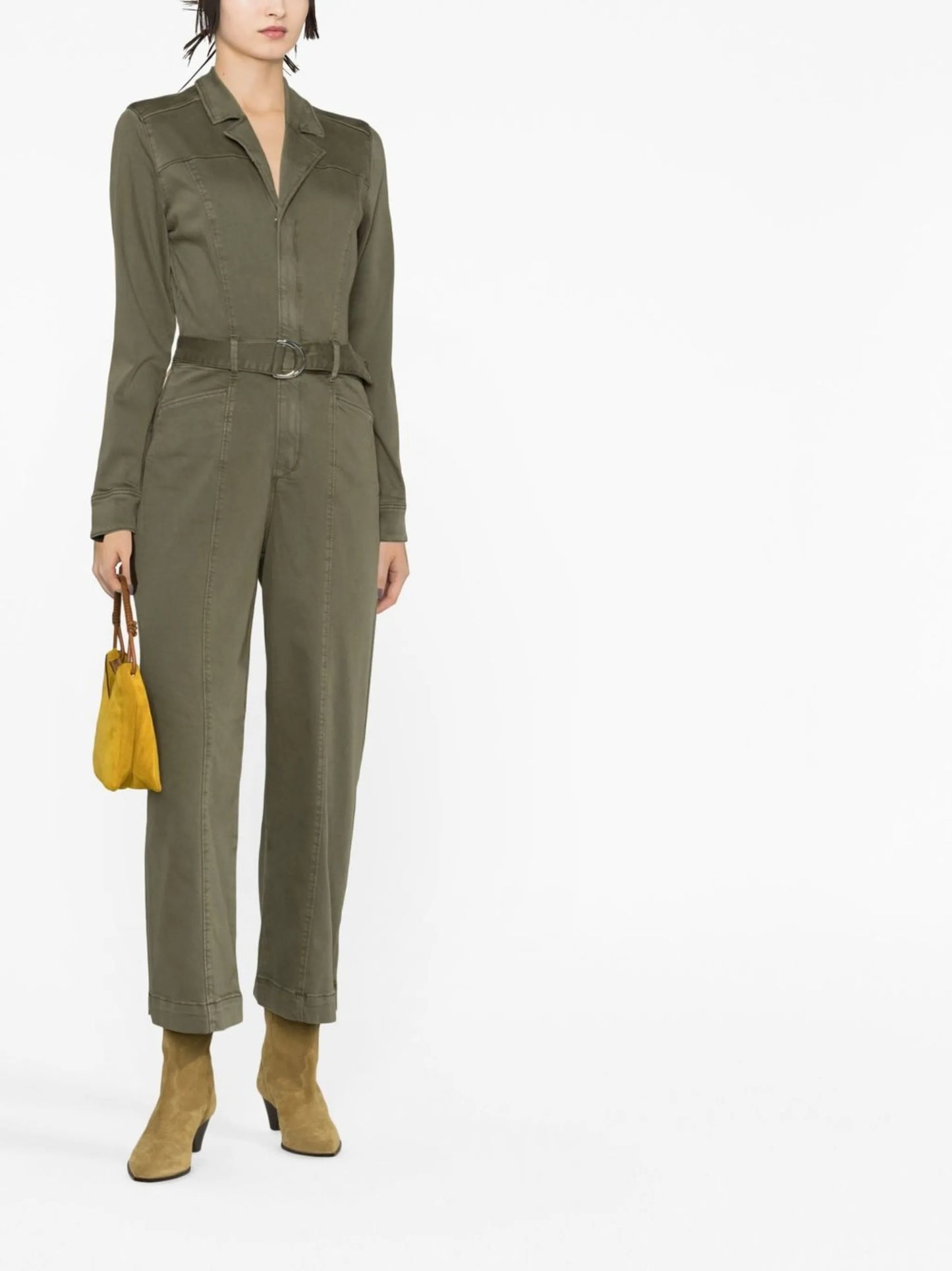 long-sleeve cropped jumpsuit