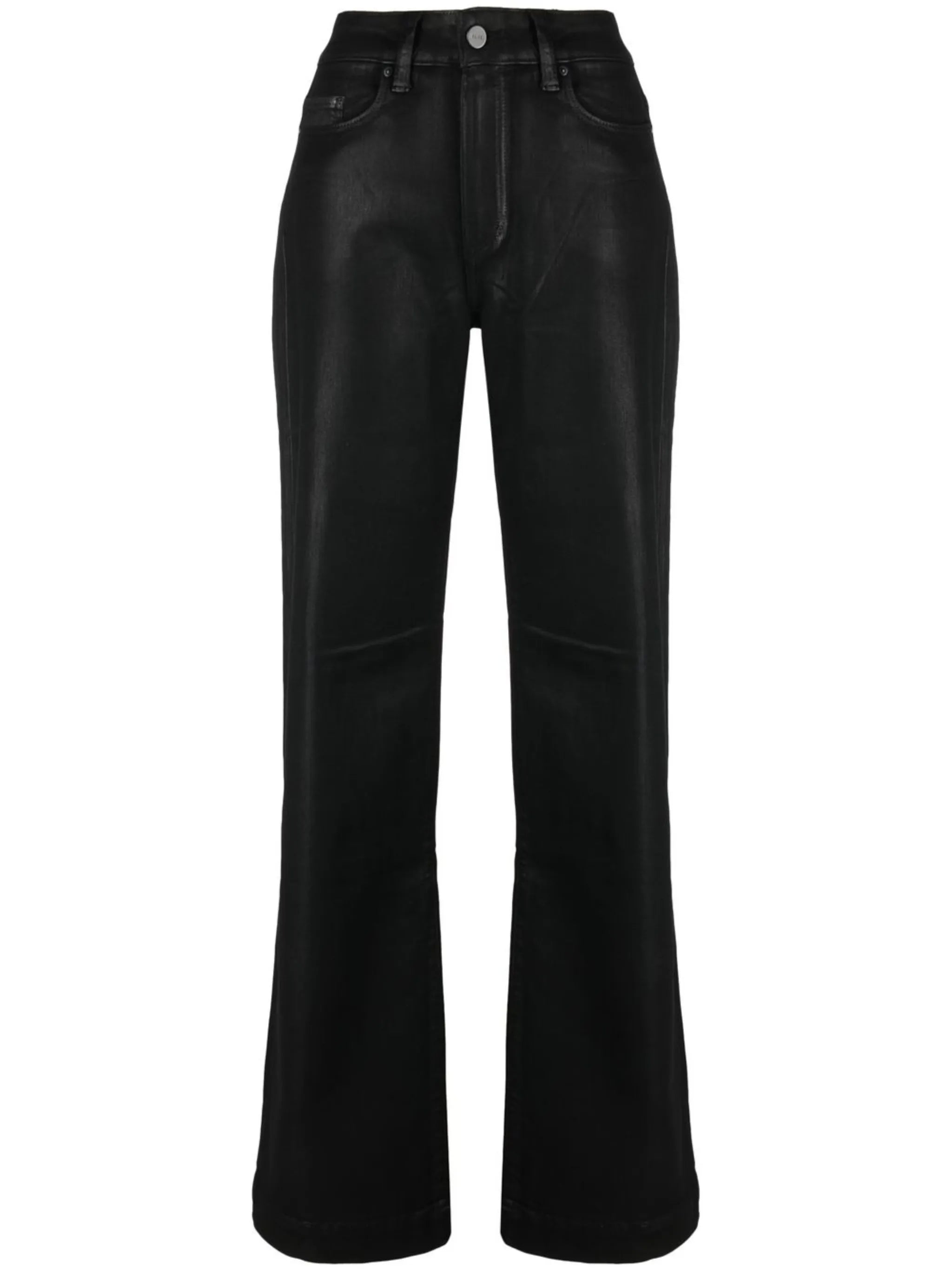 Leenah coated wide-leg jeans