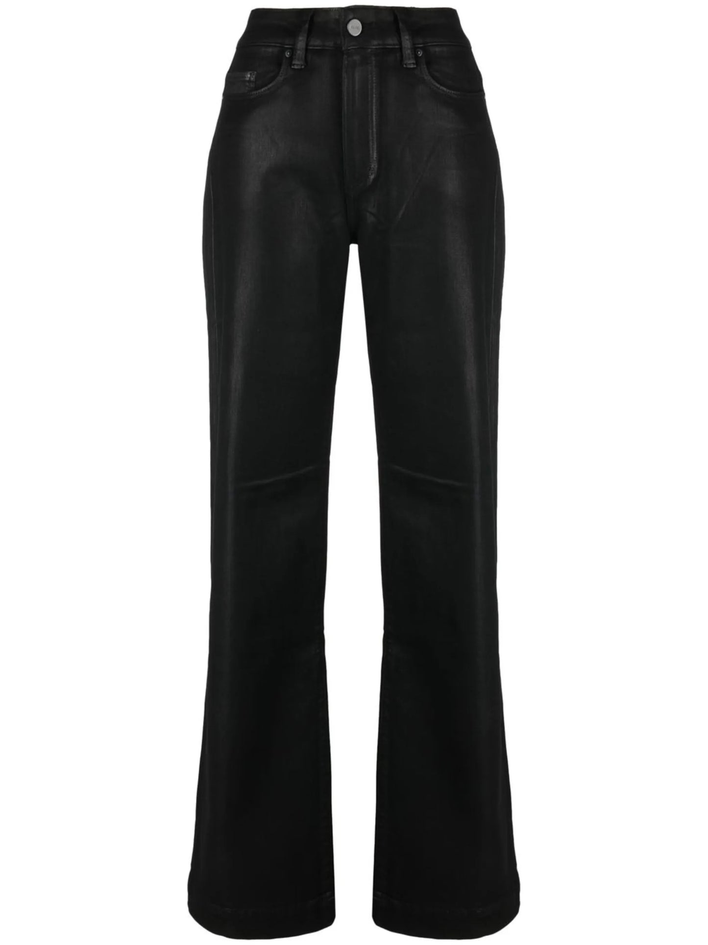Leenah coated wide-leg jeans