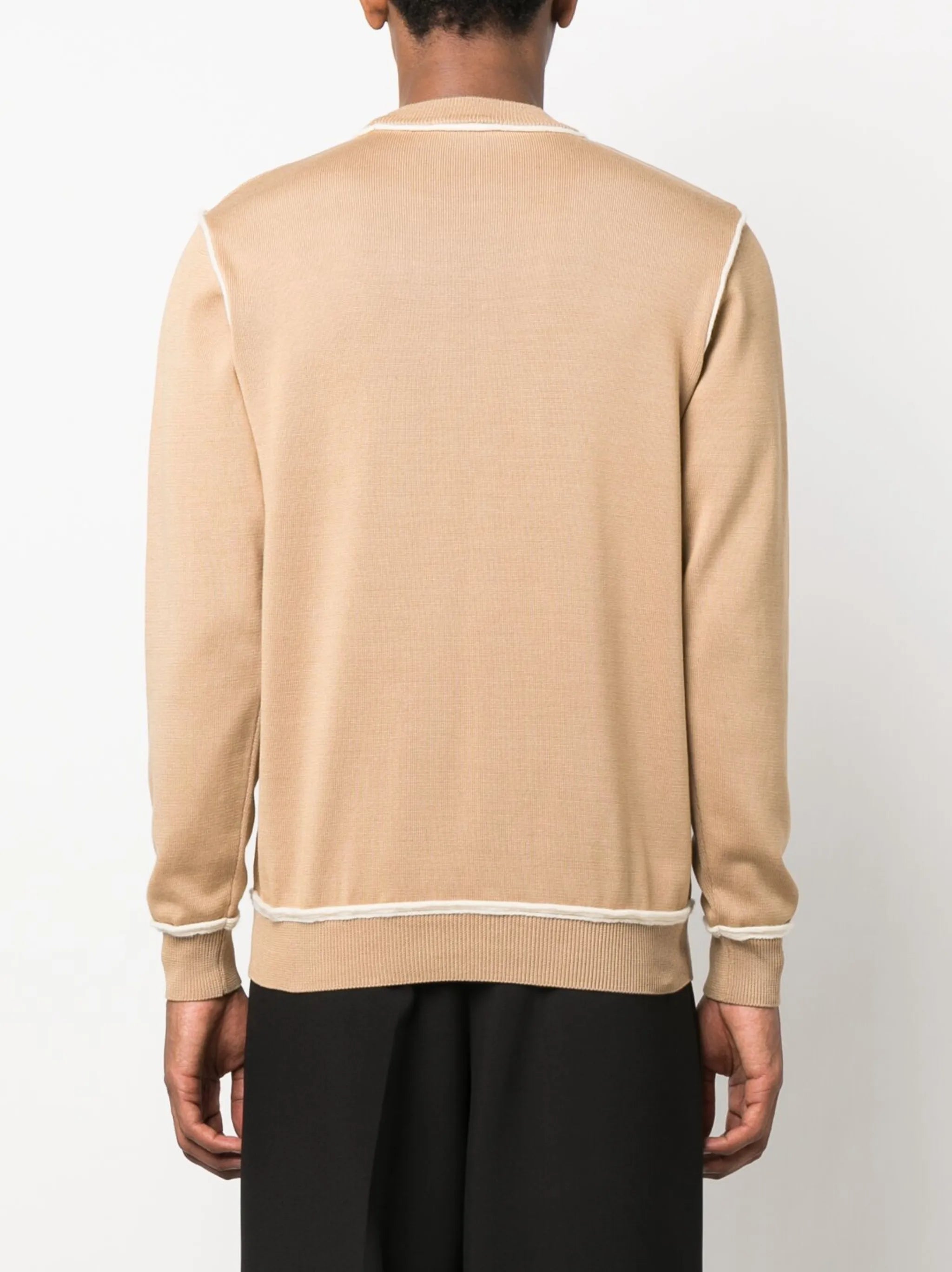 Beckett contrast-trim cotton-blend jumper