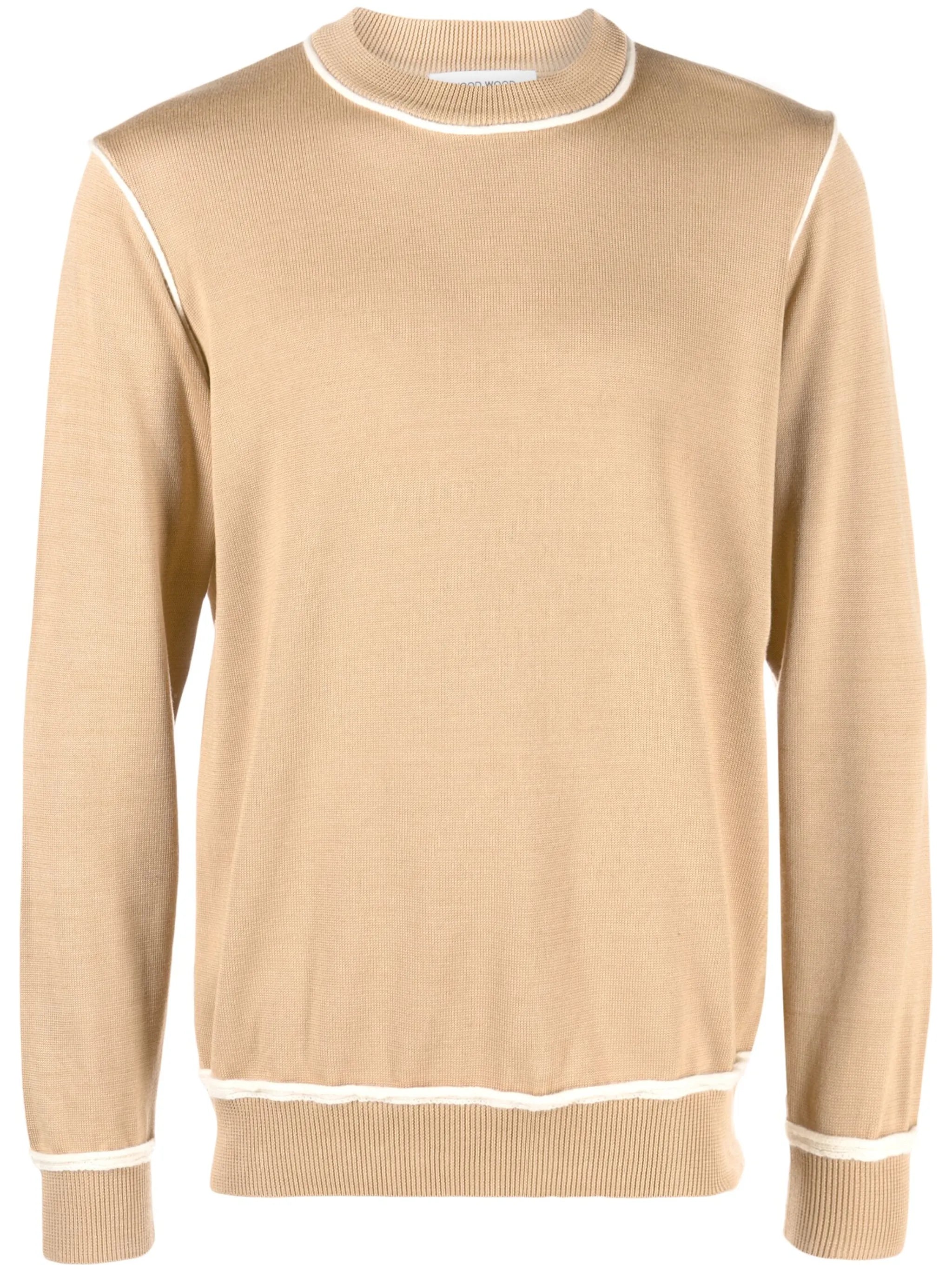Beckett contrast-trim cotton-blend jumper