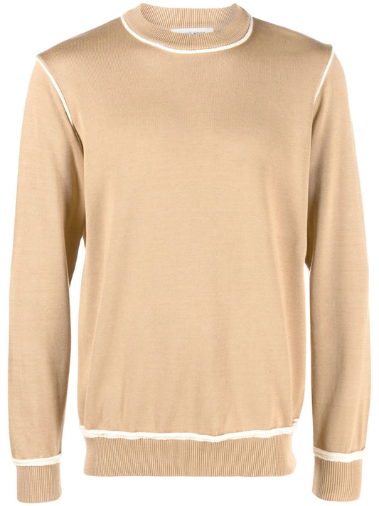 Beckett contrast-trim cotton-blend jumper