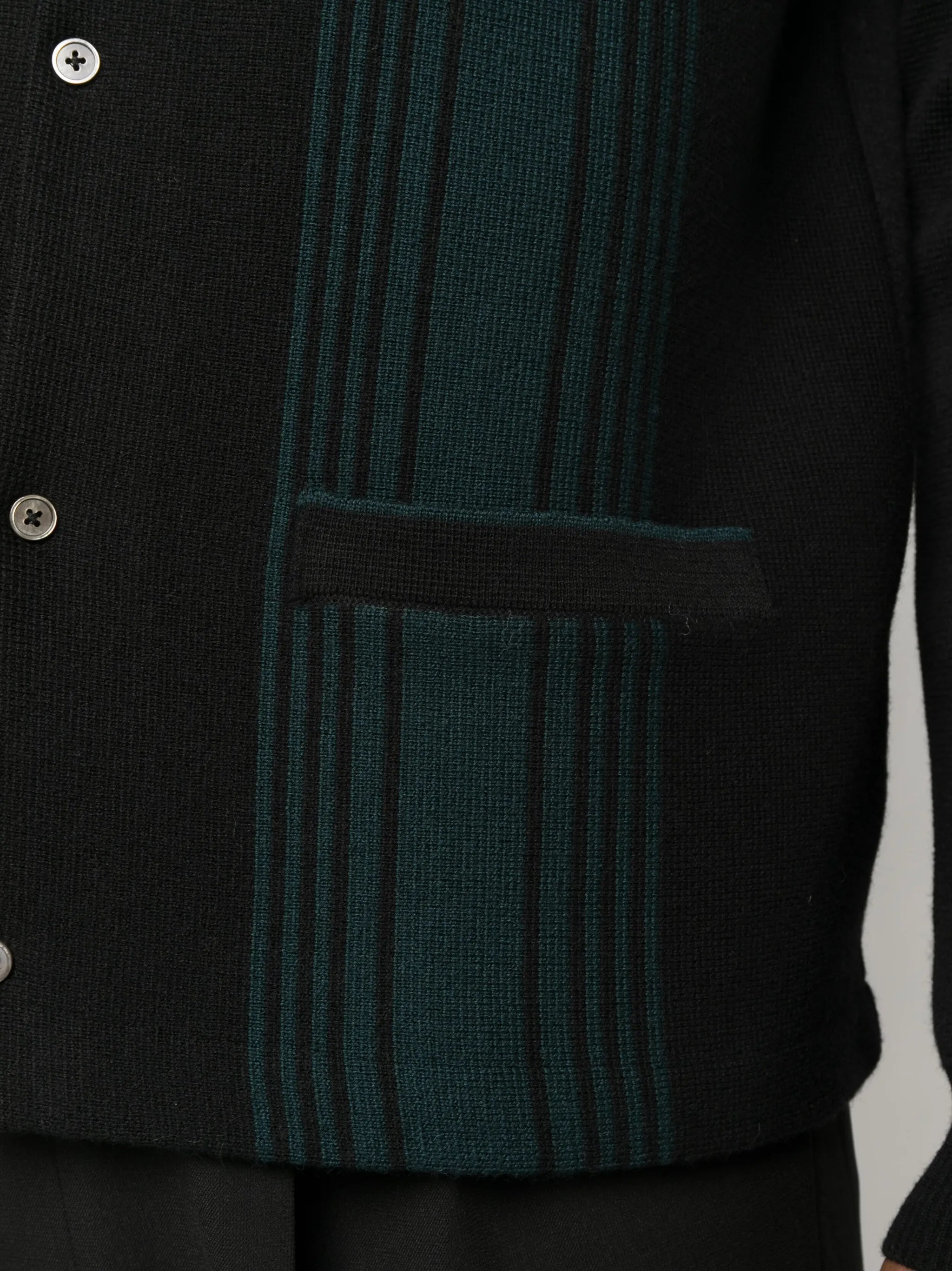 striped knit merino cardigan