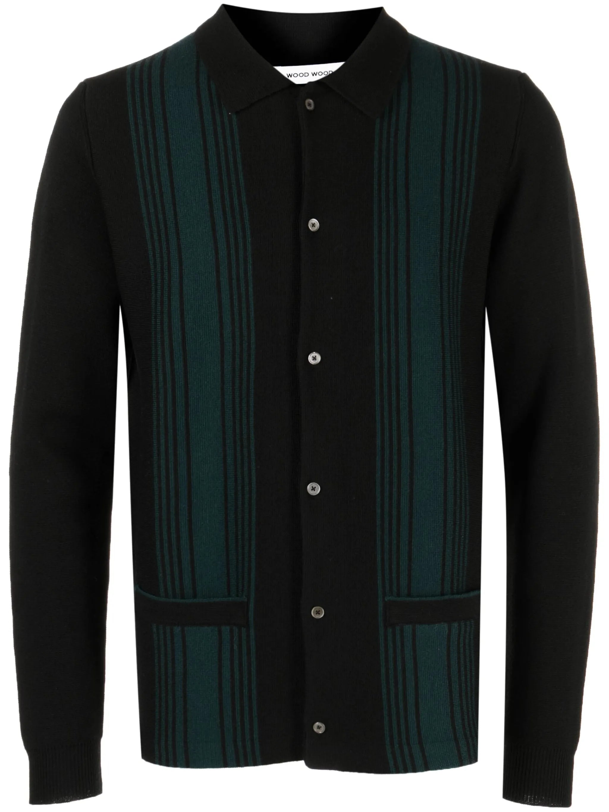 striped knit merino cardigan