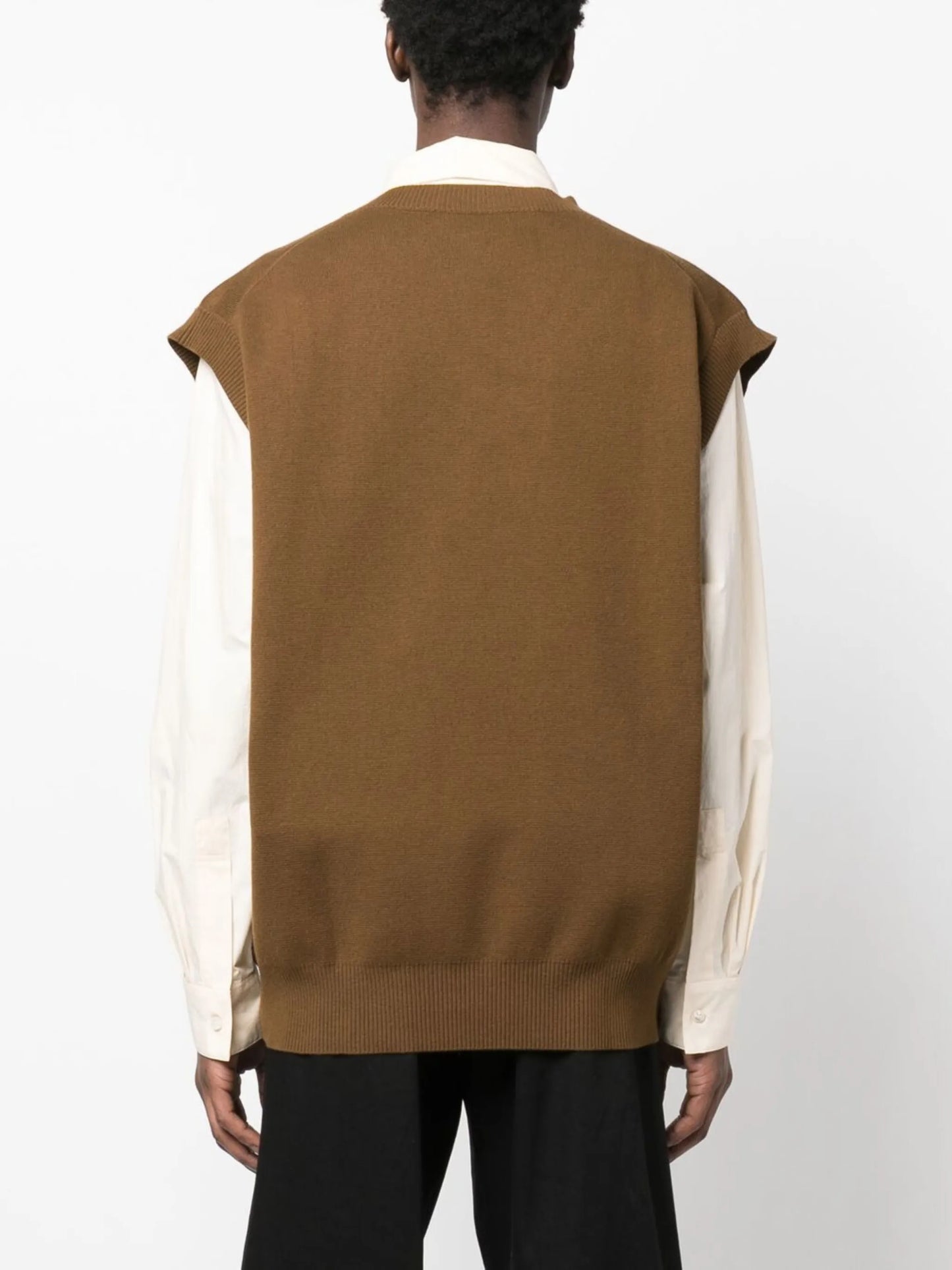 V-neck knitted vest