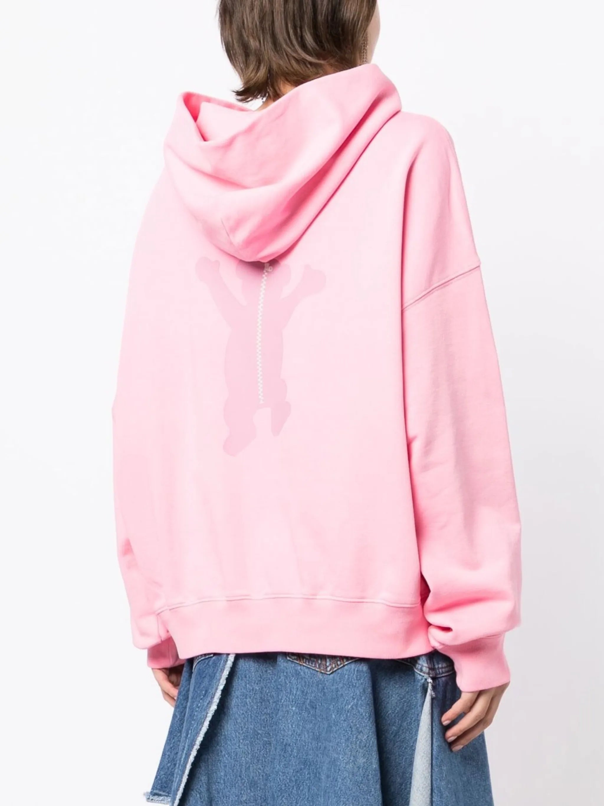 logo print cotton hoodie