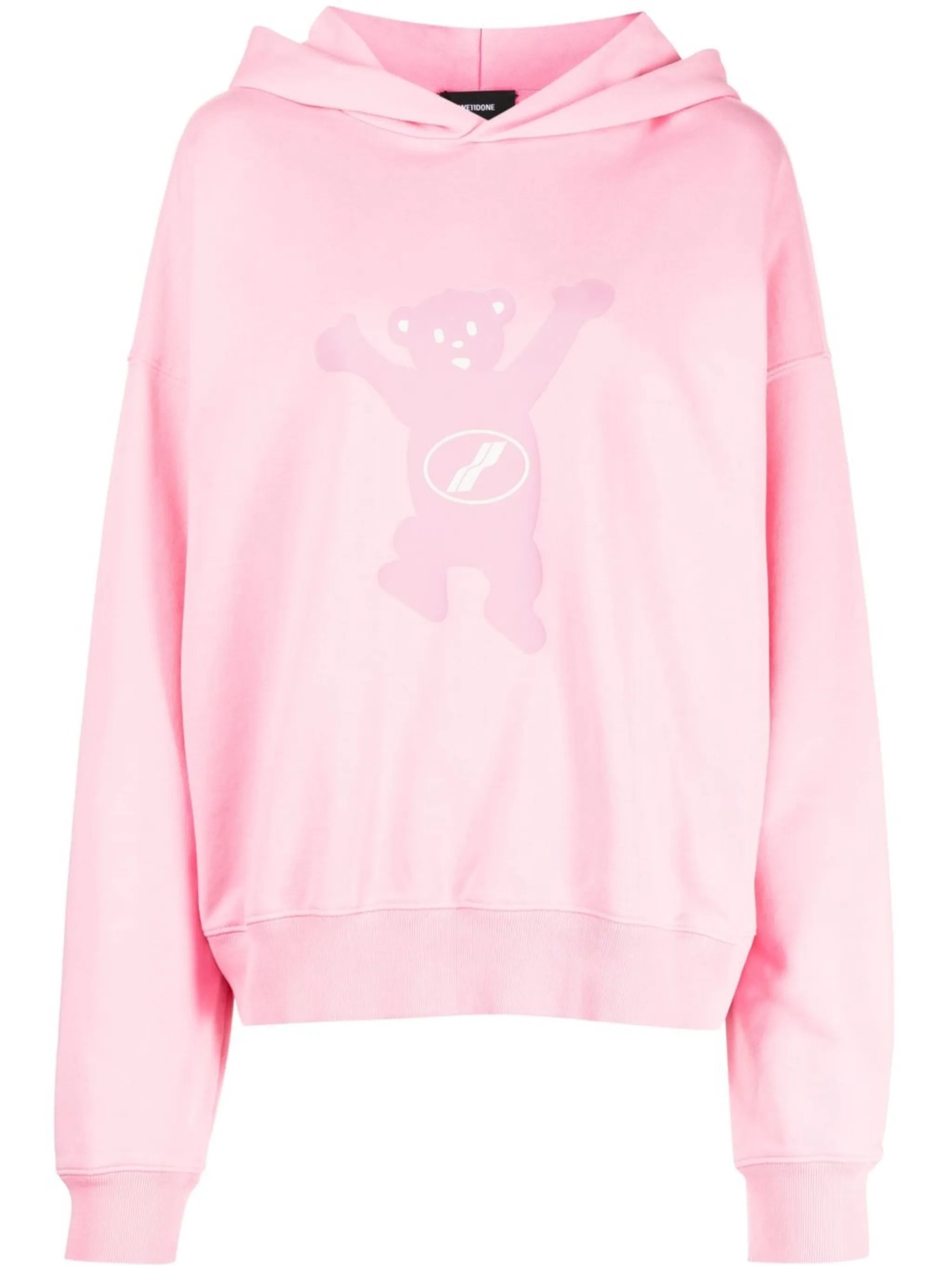 logo print cotton hoodie