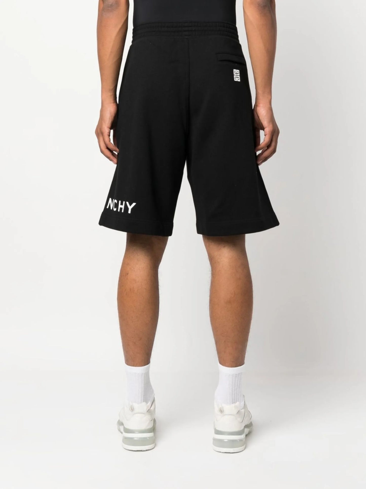 logo-print track shorts