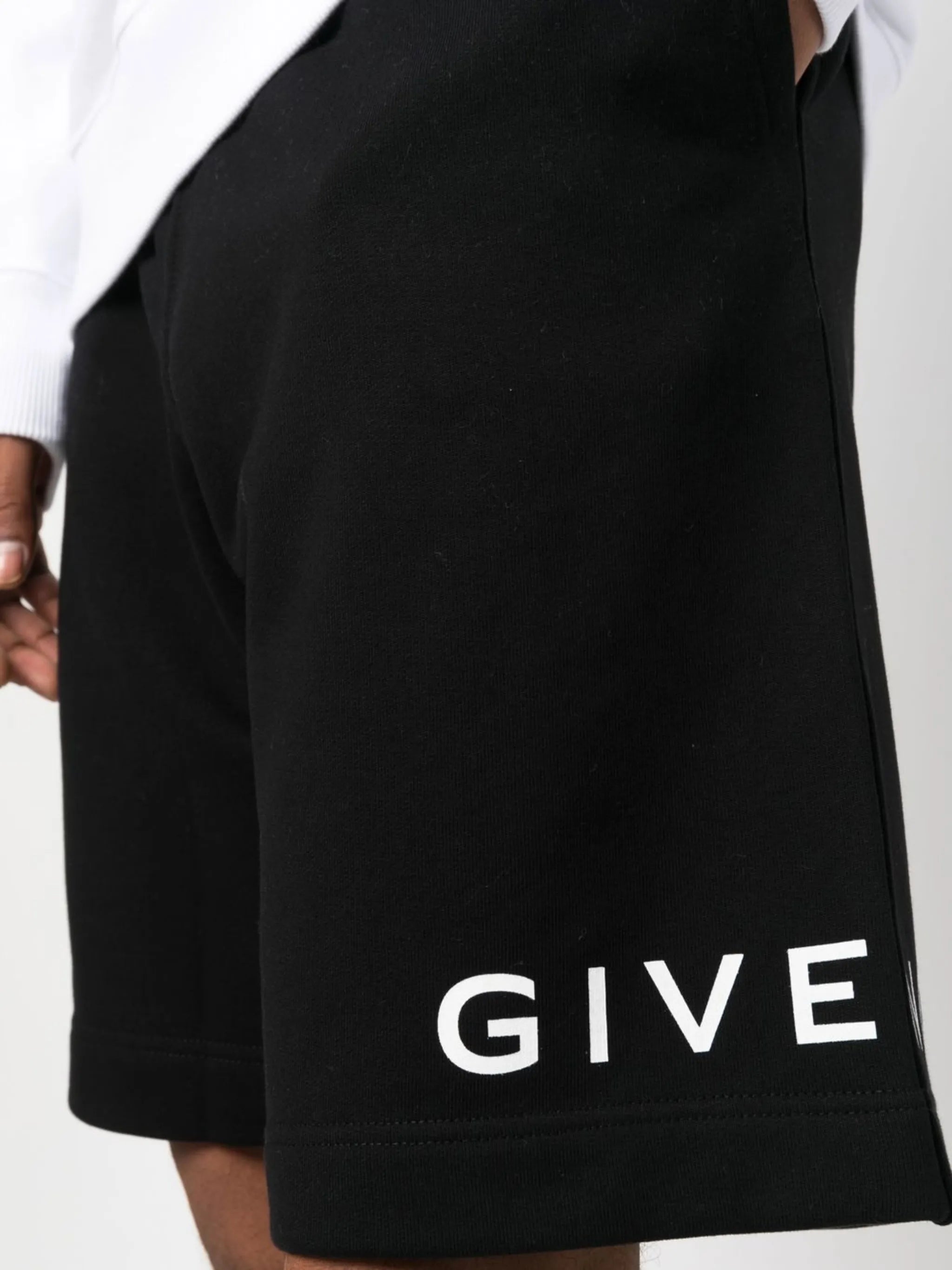 logo-print track shorts