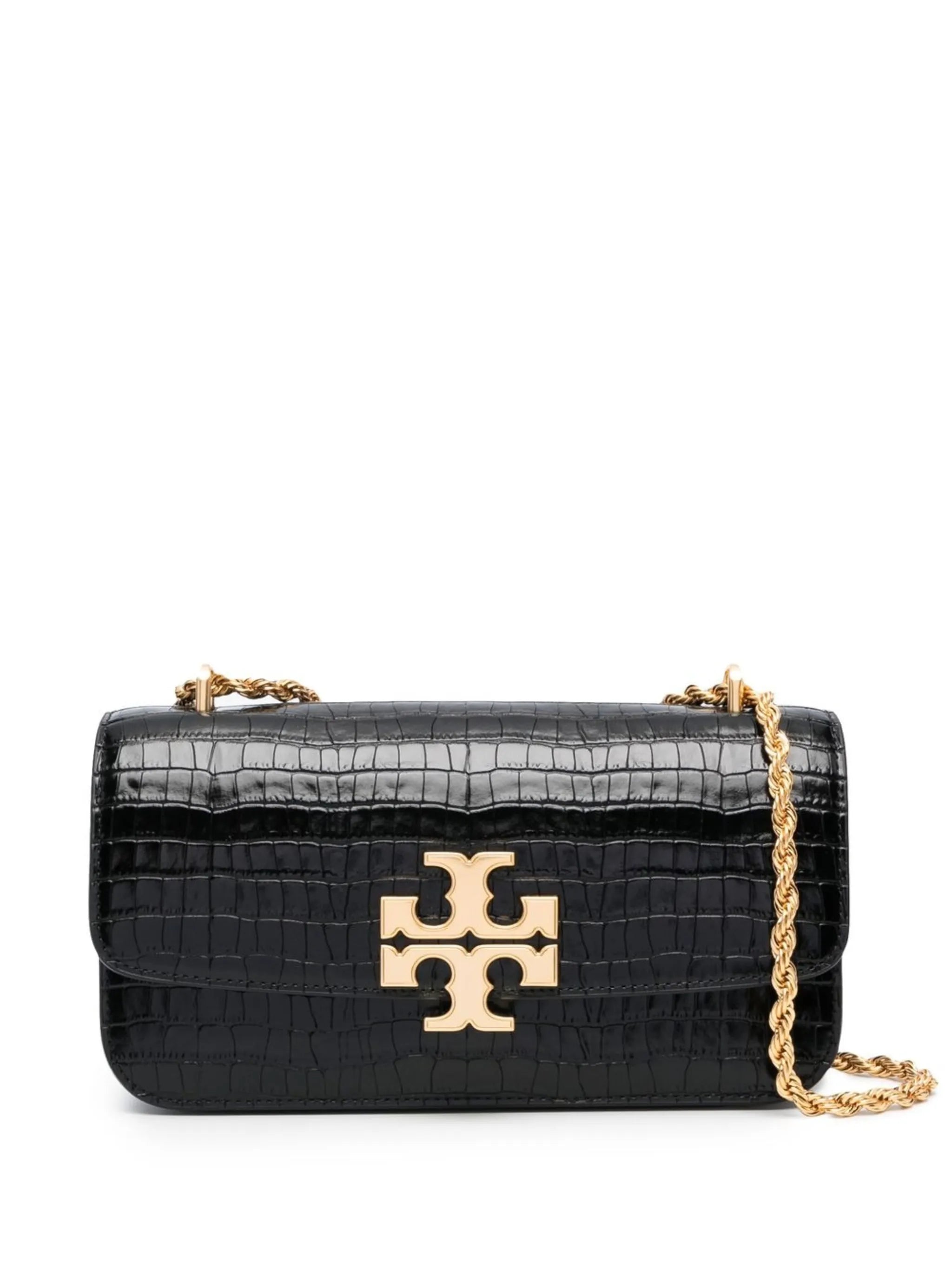 crocodile-embossed crossbody bag