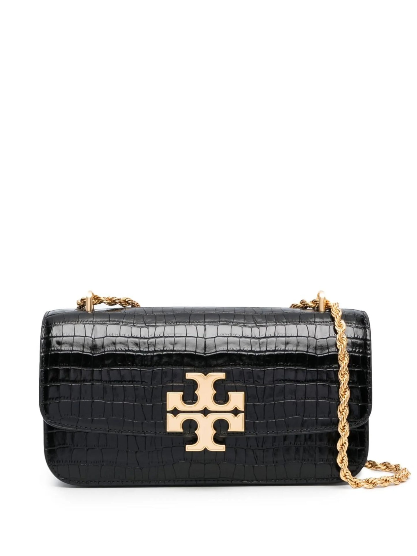 crocodile-embossed crossbody bag