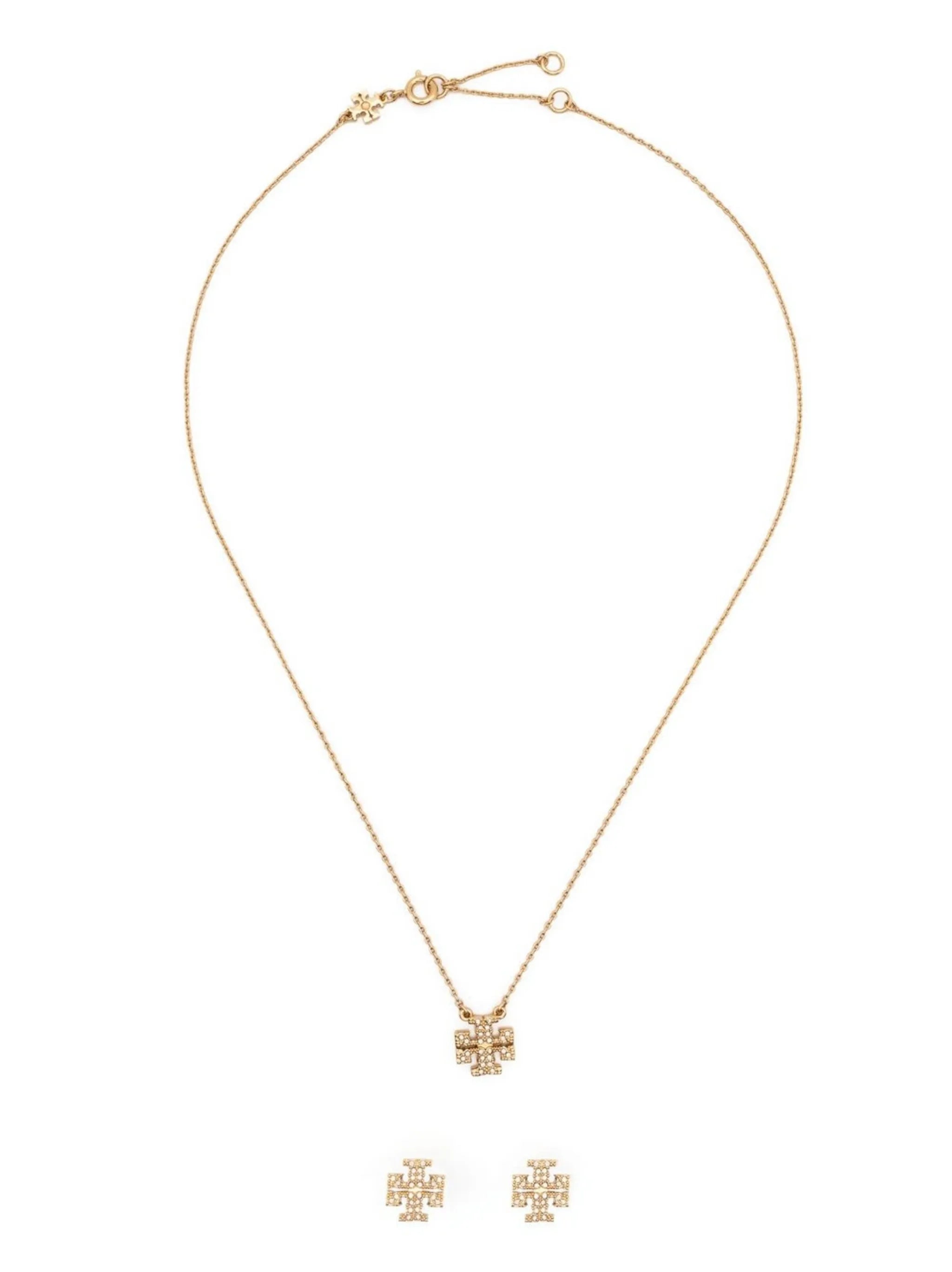 Kira Double-T necklace and earring set