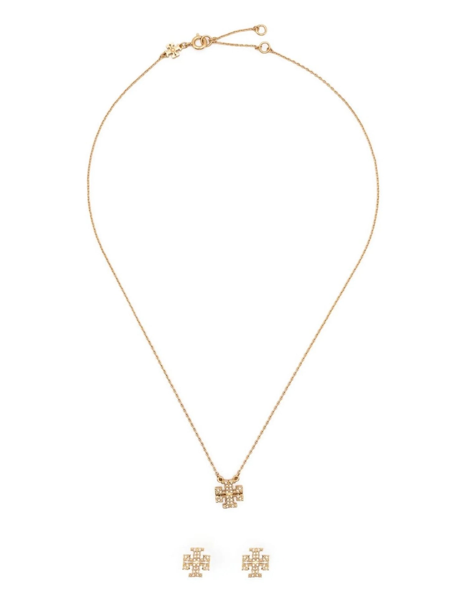 Kira Double-T necklace and earring set