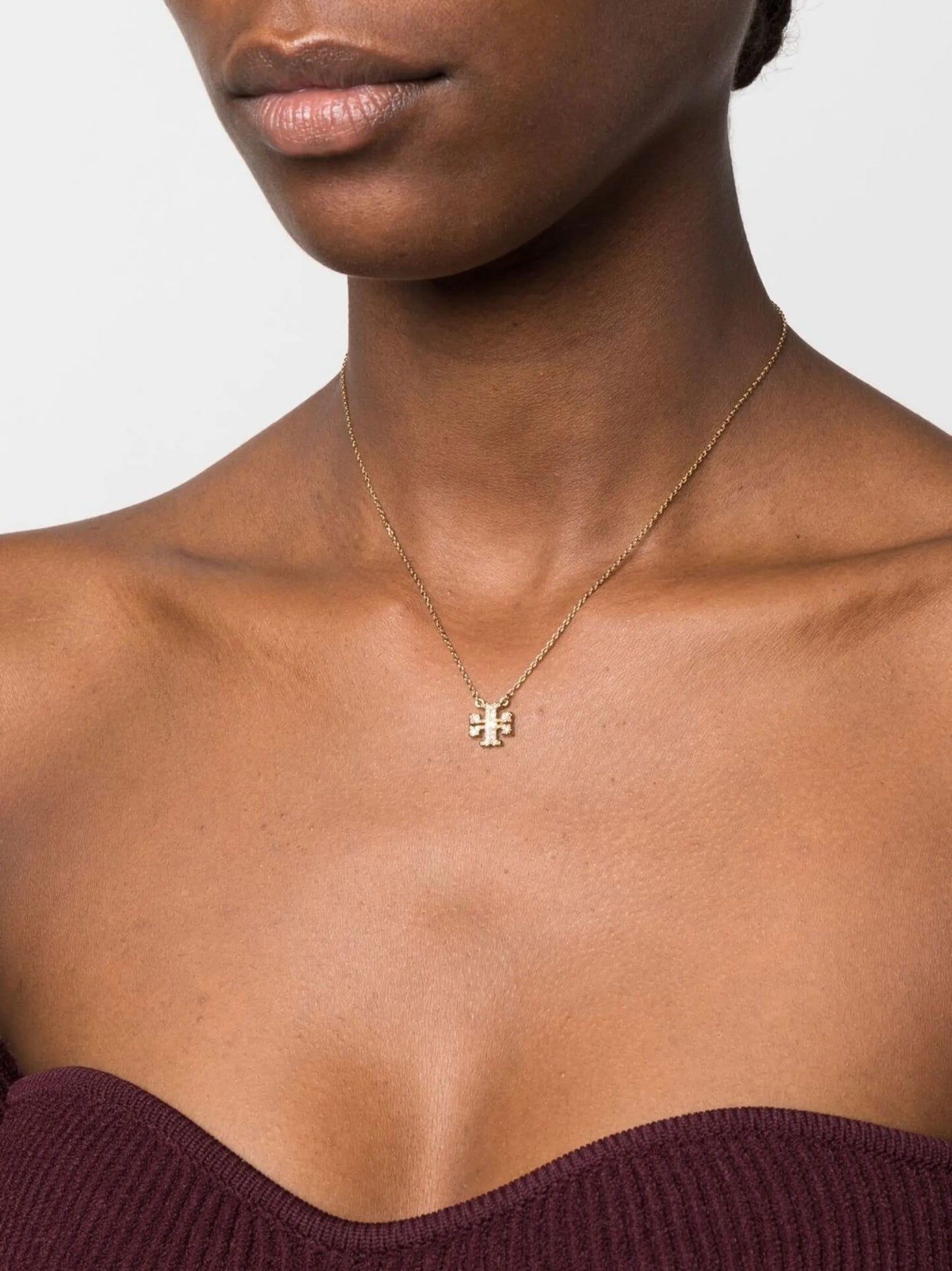 Kira Double-T necklace and earring set