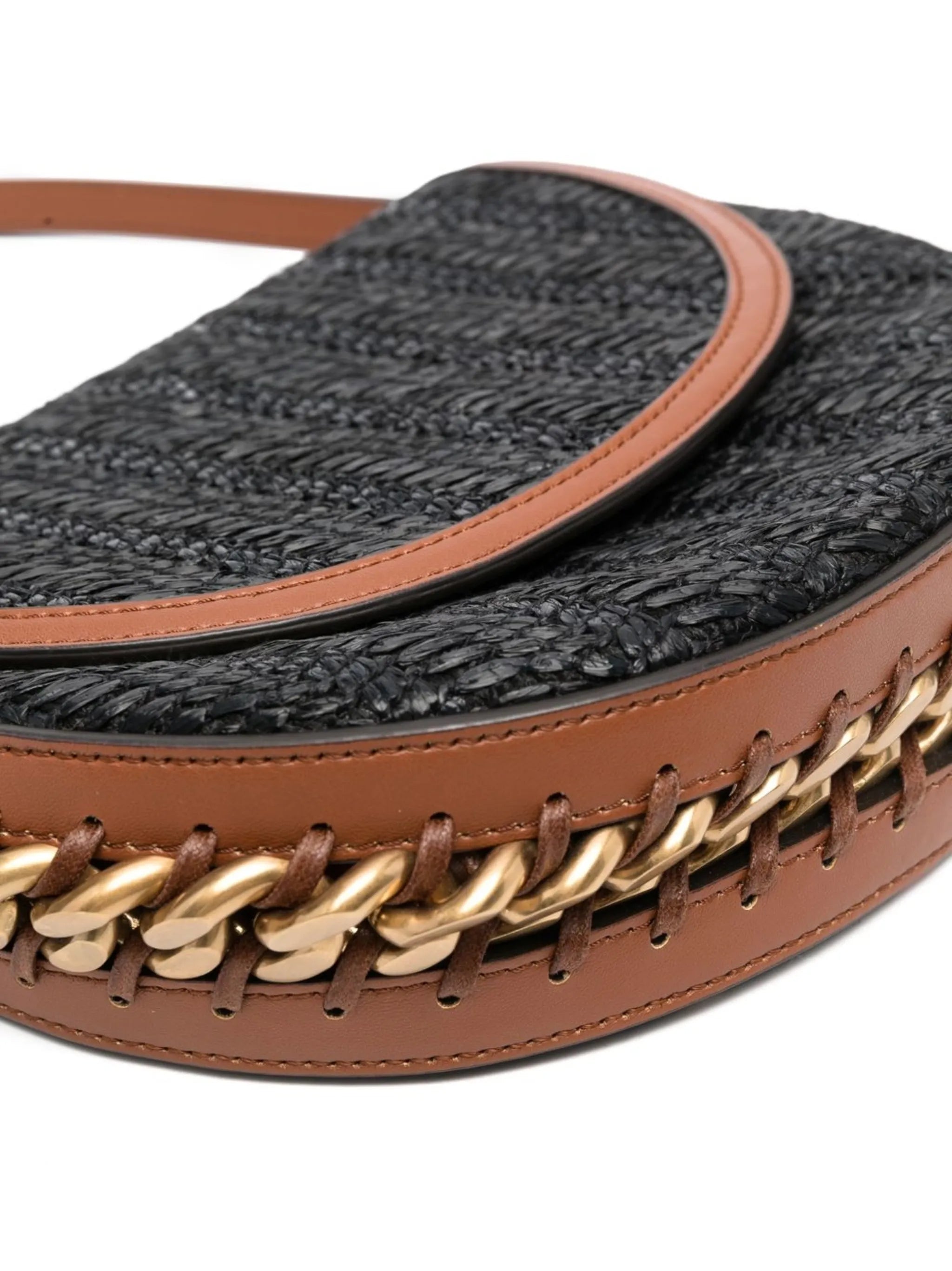 weaved rafia shoulder bag