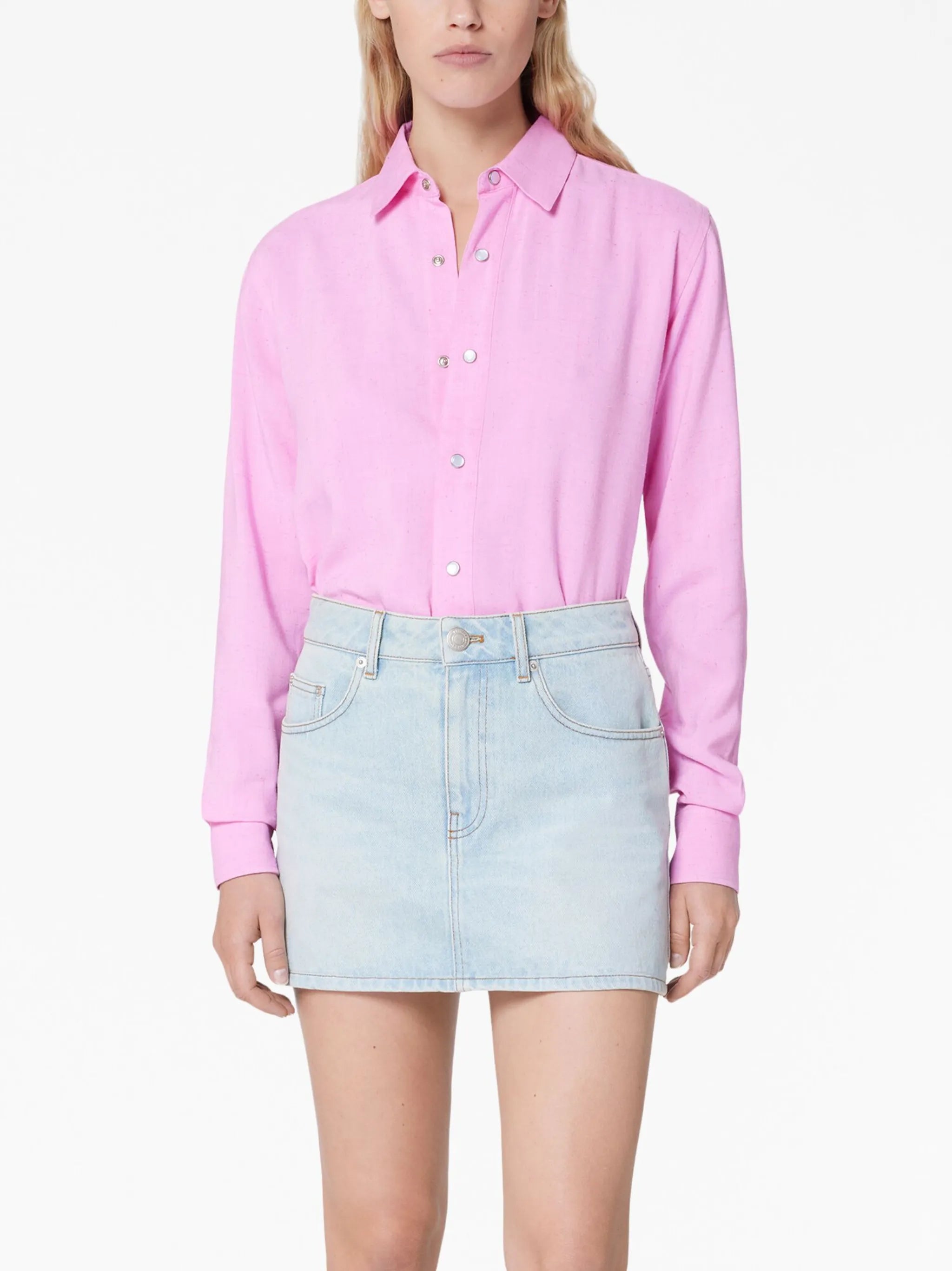 denim mini skirt