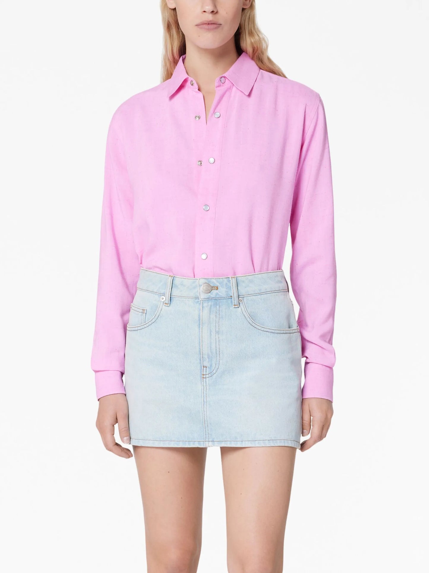 denim mini skirt