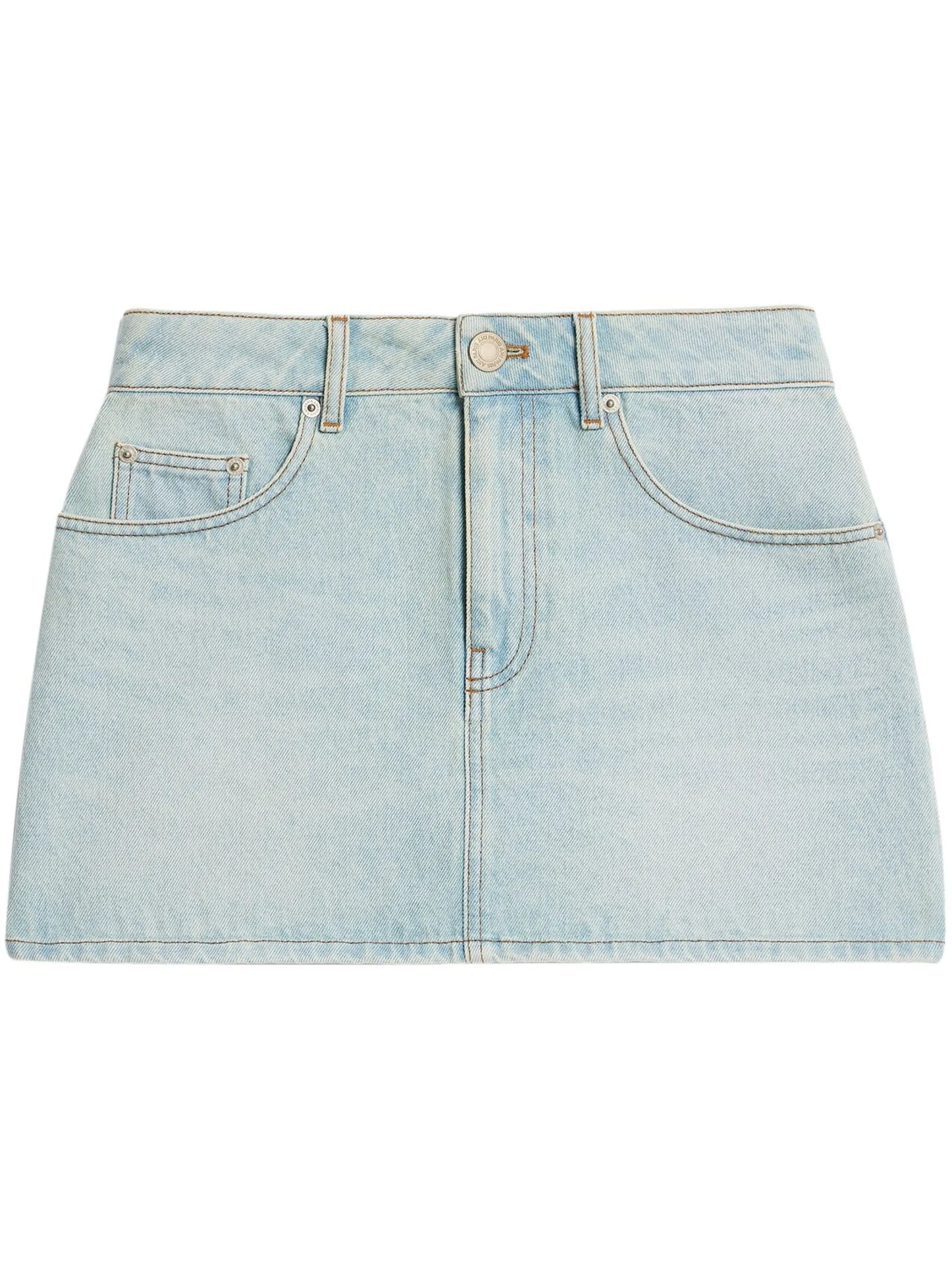 denim mini skirt
