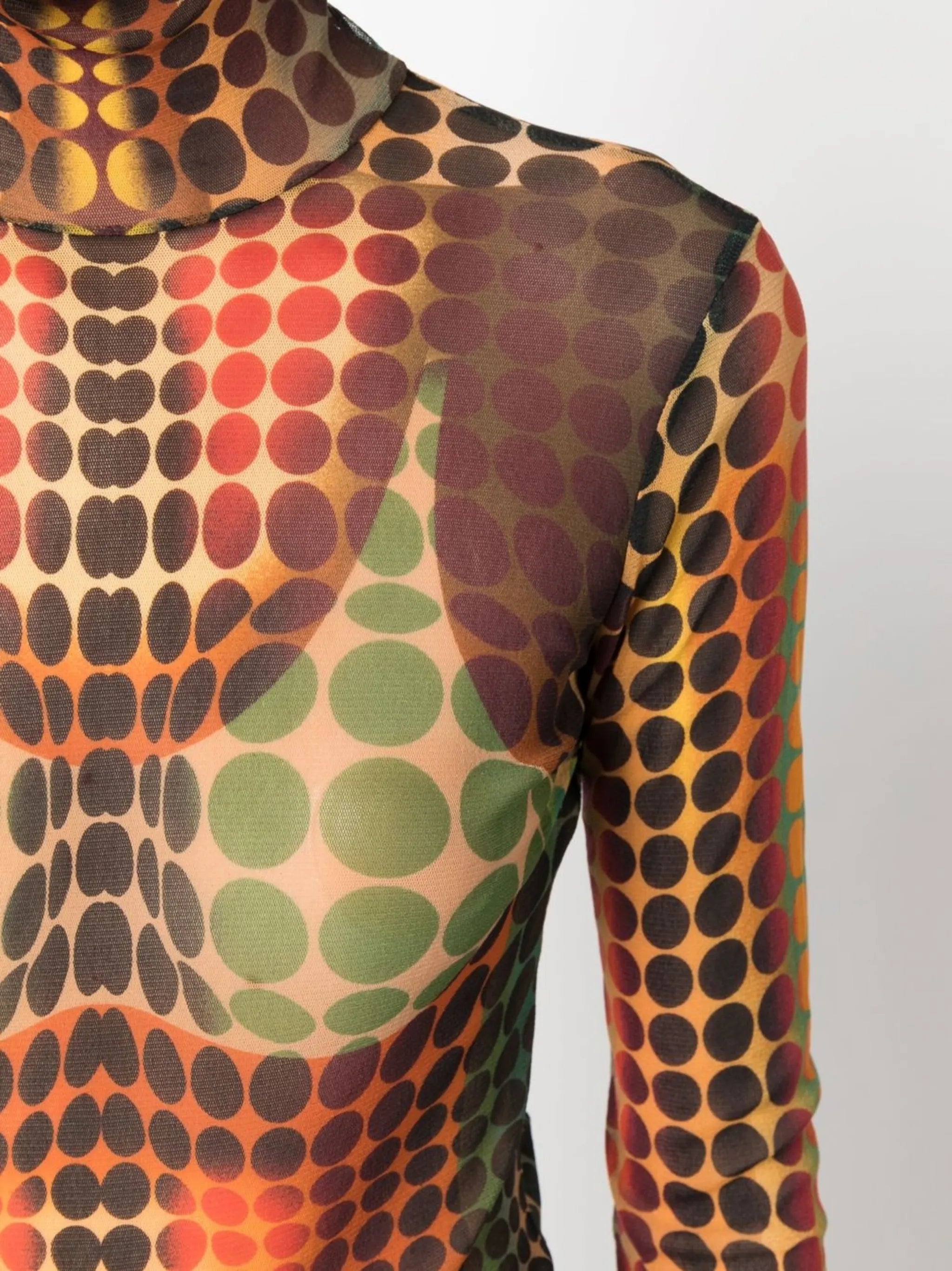The Orange dot-print top