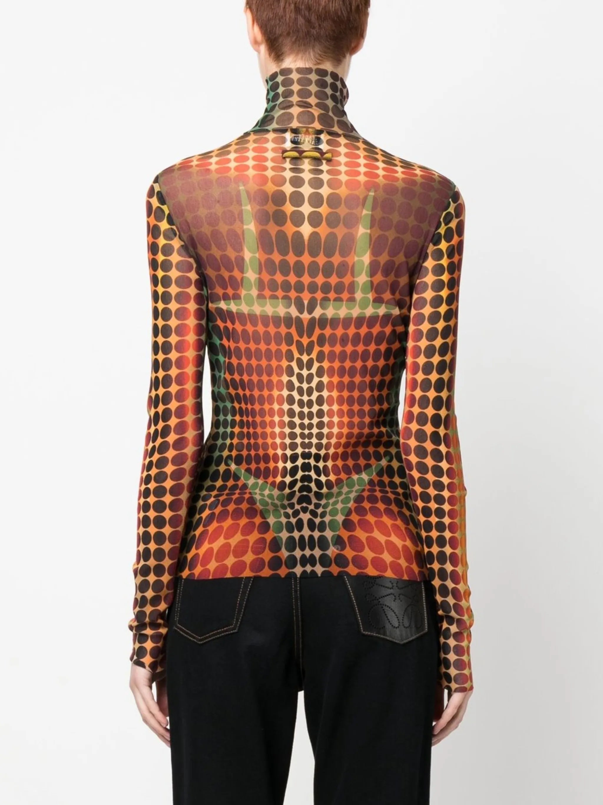 The Orange dot-print top