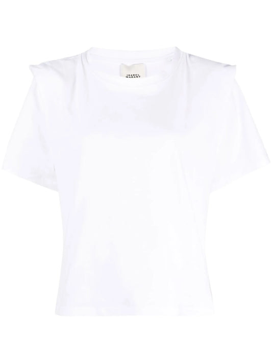 padded-shoulder T-shirt