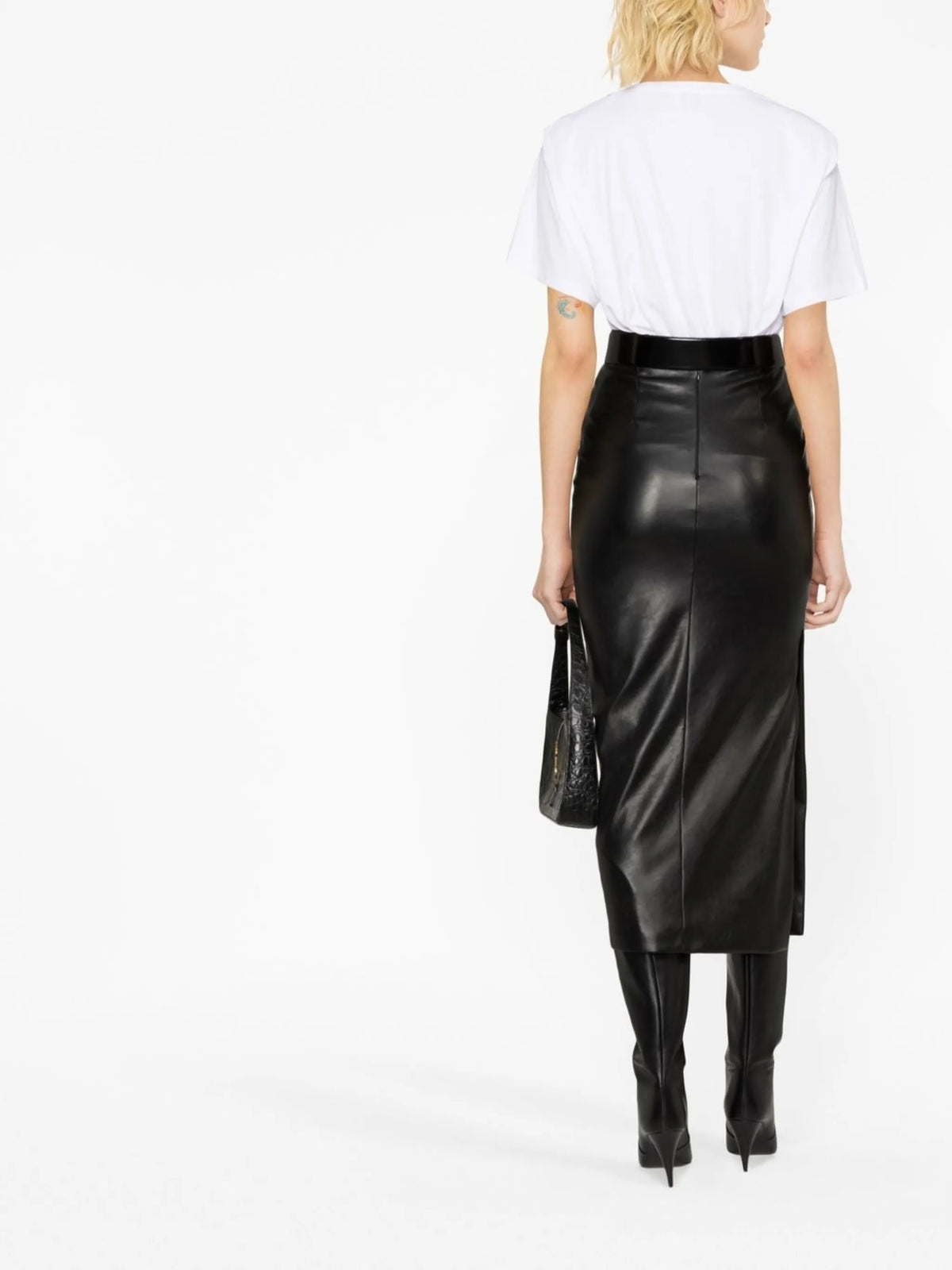 padded-shoulder T-shirt