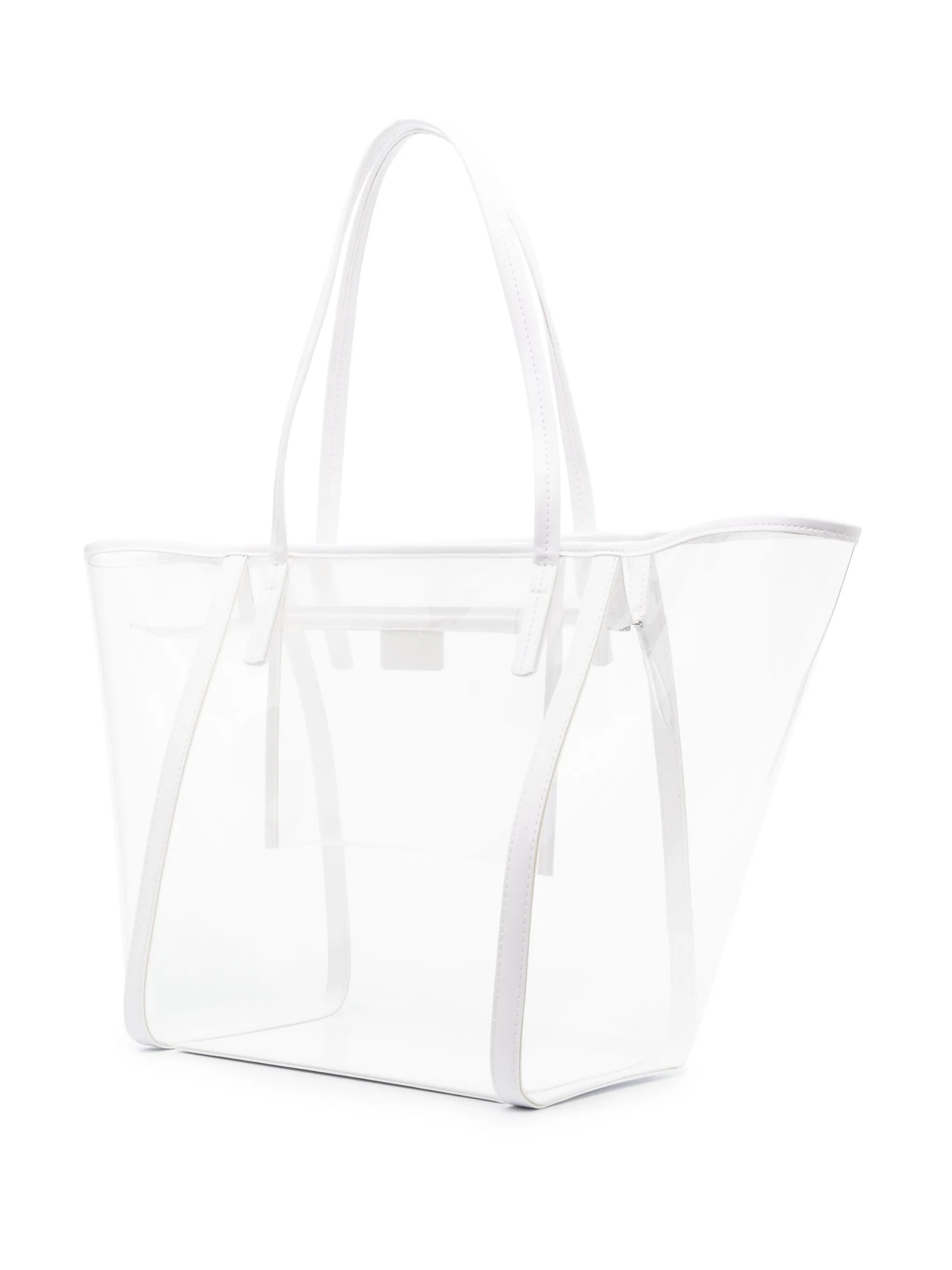 contrasting-trim tote bag