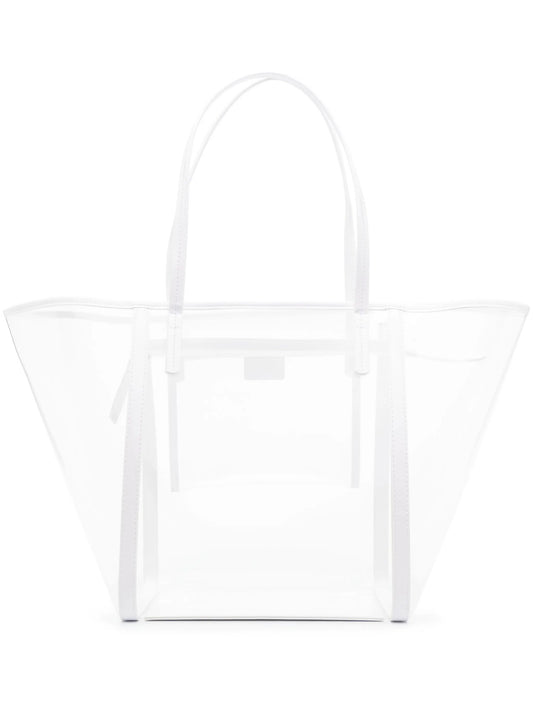 contrasting-trim tote bag