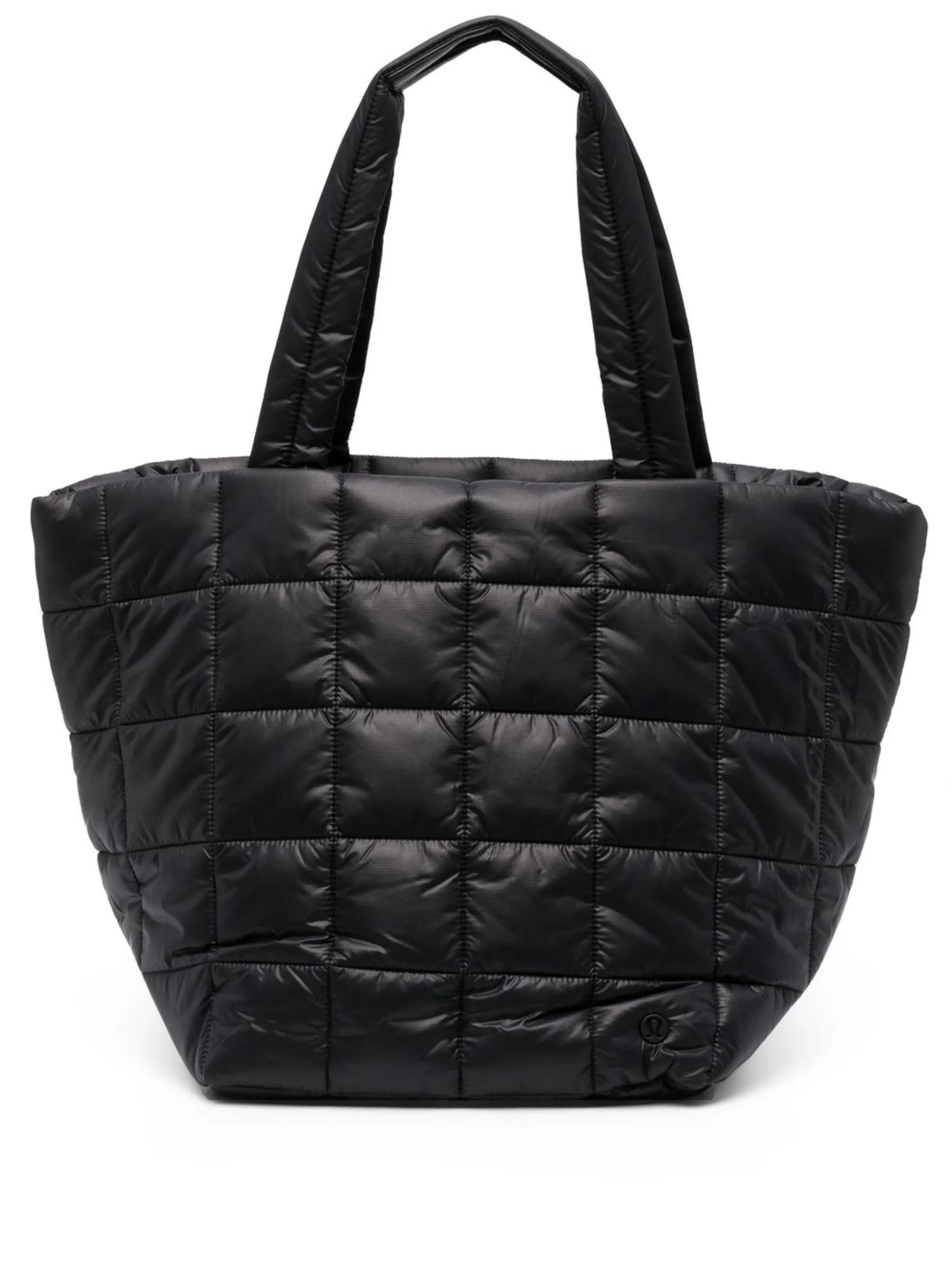 quilted grid tote bag