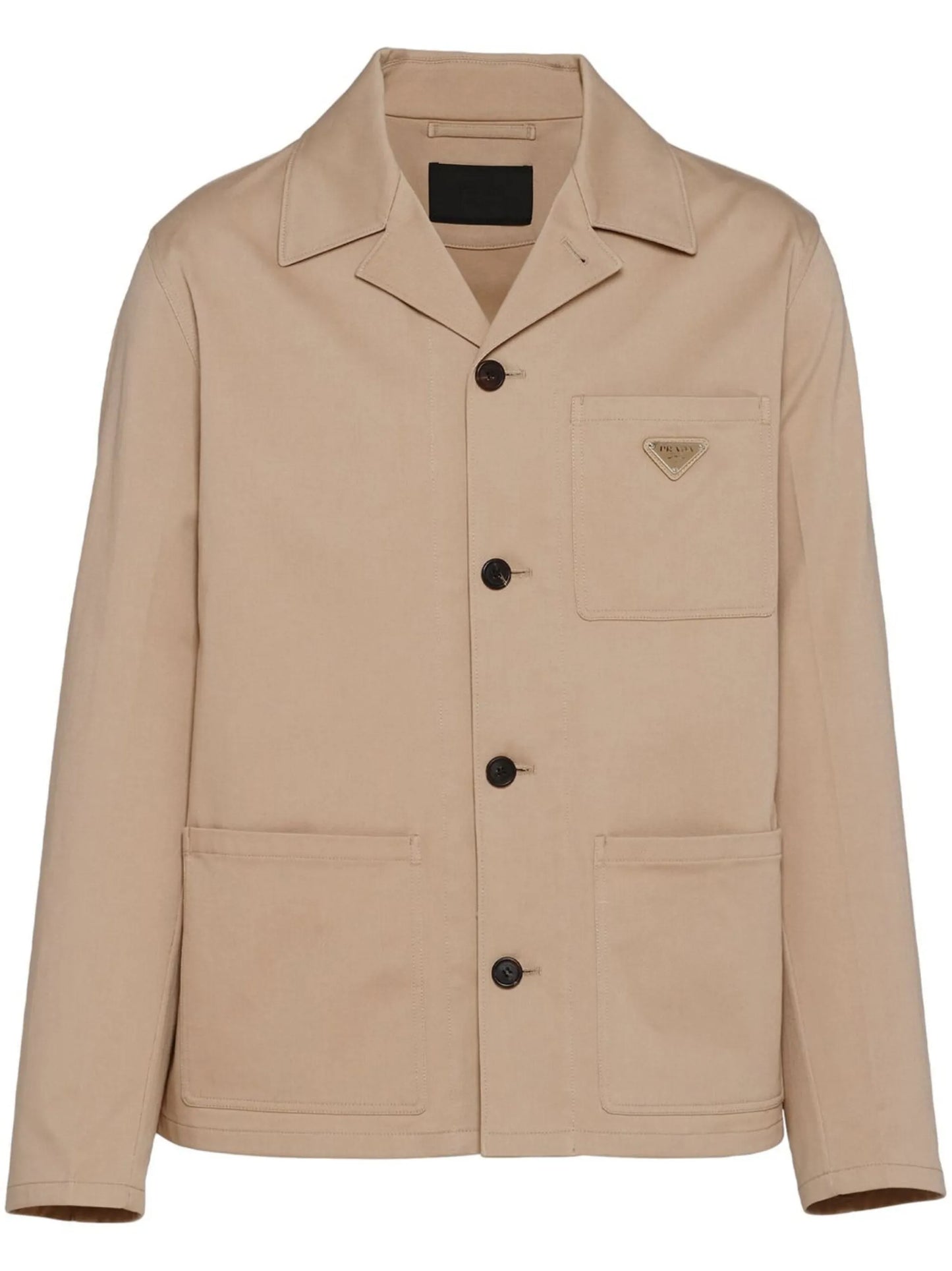 logo-plaque gabardine jacket