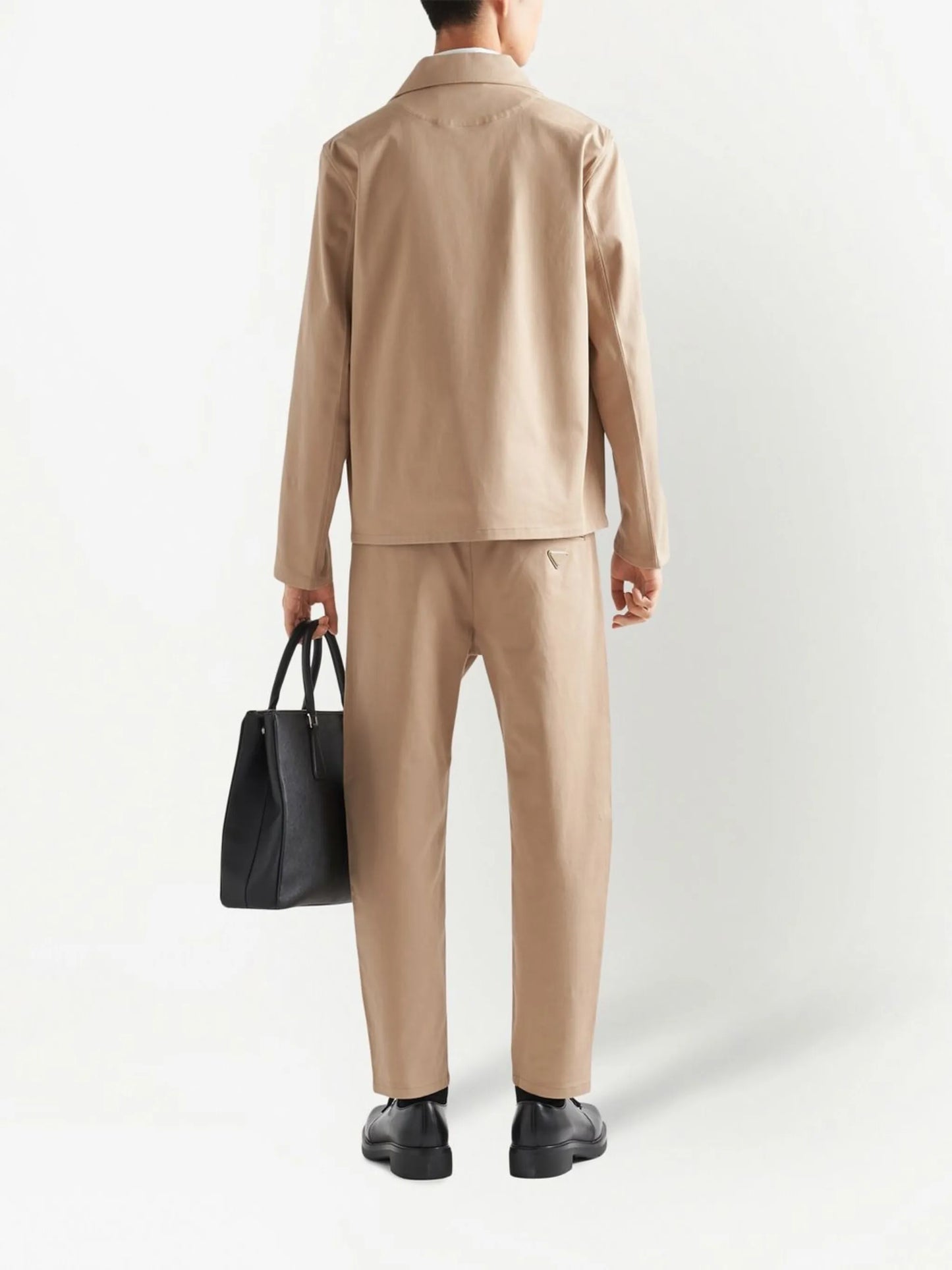 triangle-logo tapered trousers